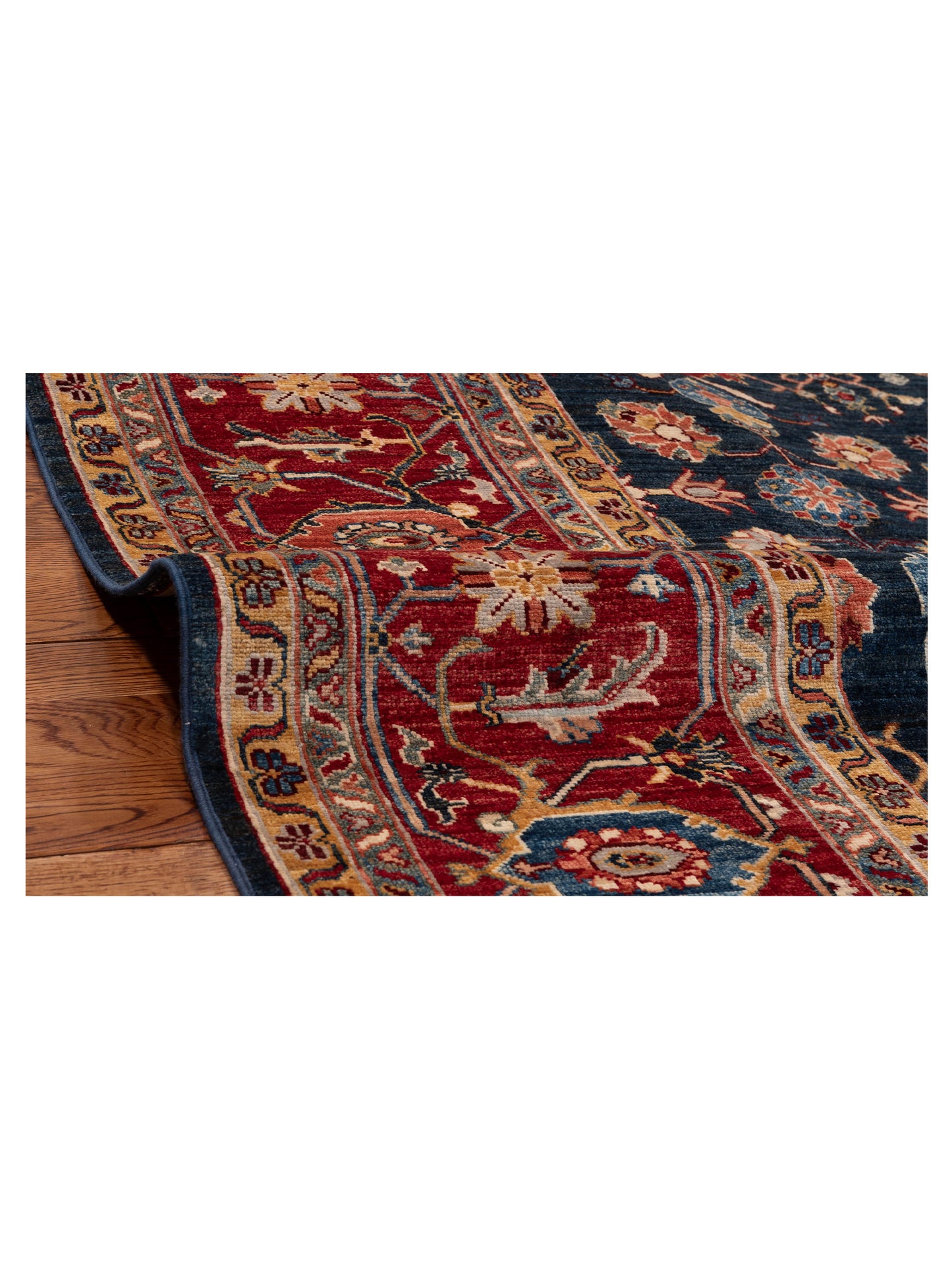 Sultan 152343 Indigo Red 7.10x10 Hand Knotted Rug