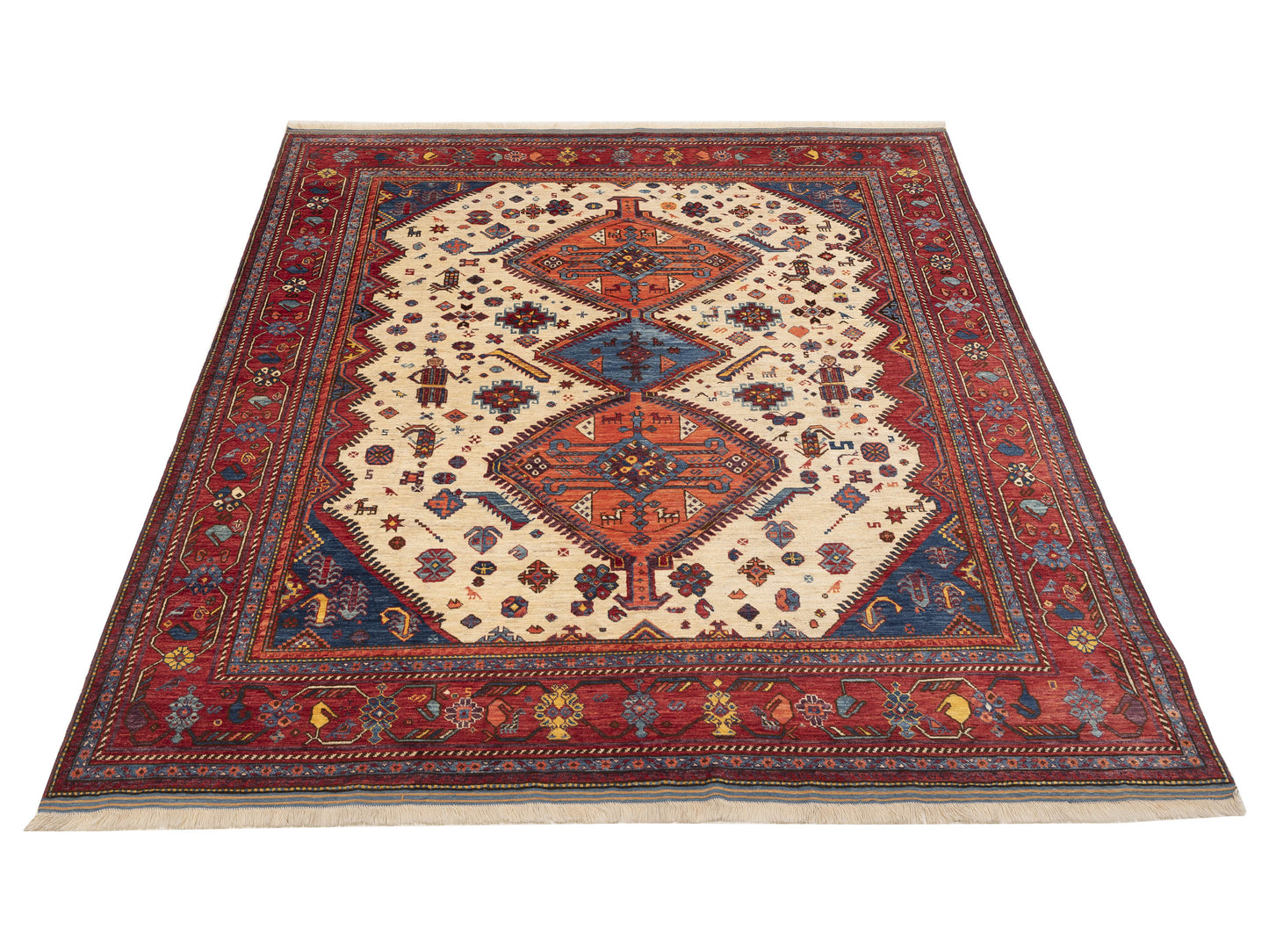 Kars 152372 Multi Multi 8.2x9.7 Hand Knotted Rug