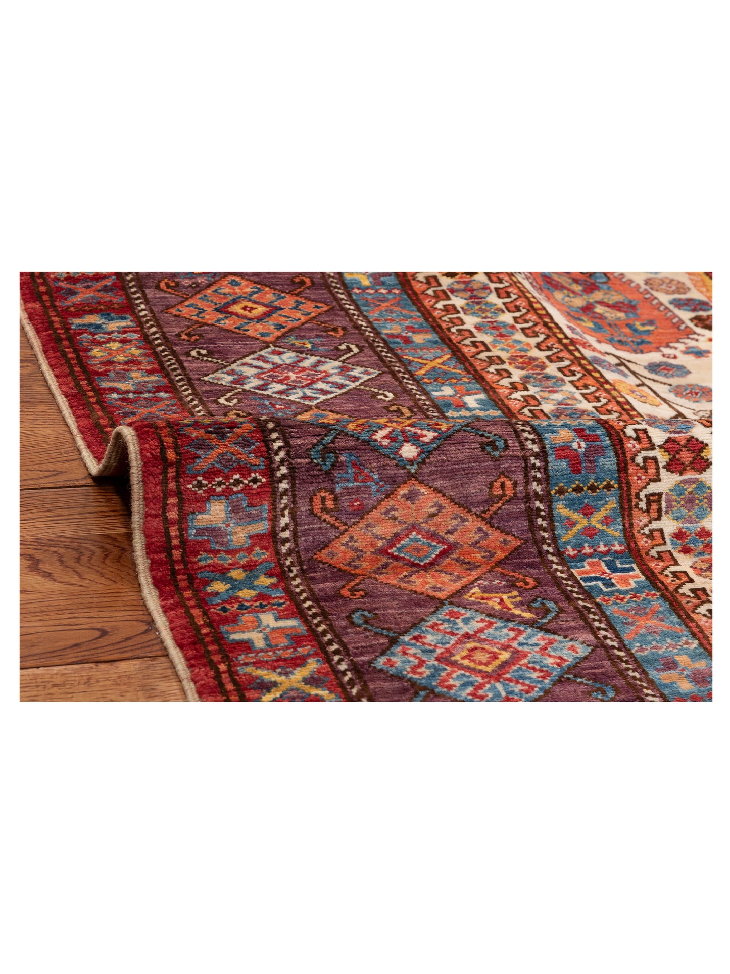 Sultan 152375 Ivory Purple 7.6x9.10 Hand Knotted Rug