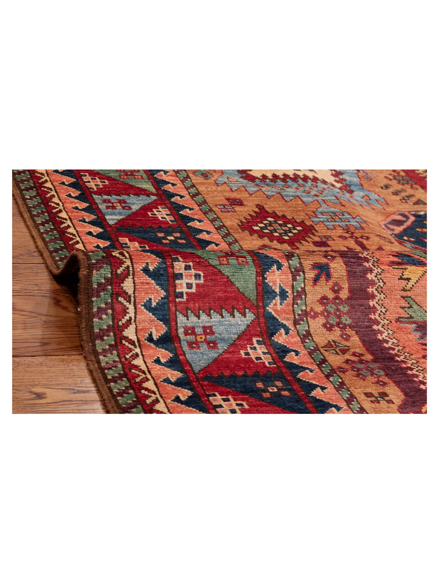Sultan 152381 Orange Multi 6.1x8.1 Hand Knotted Rug