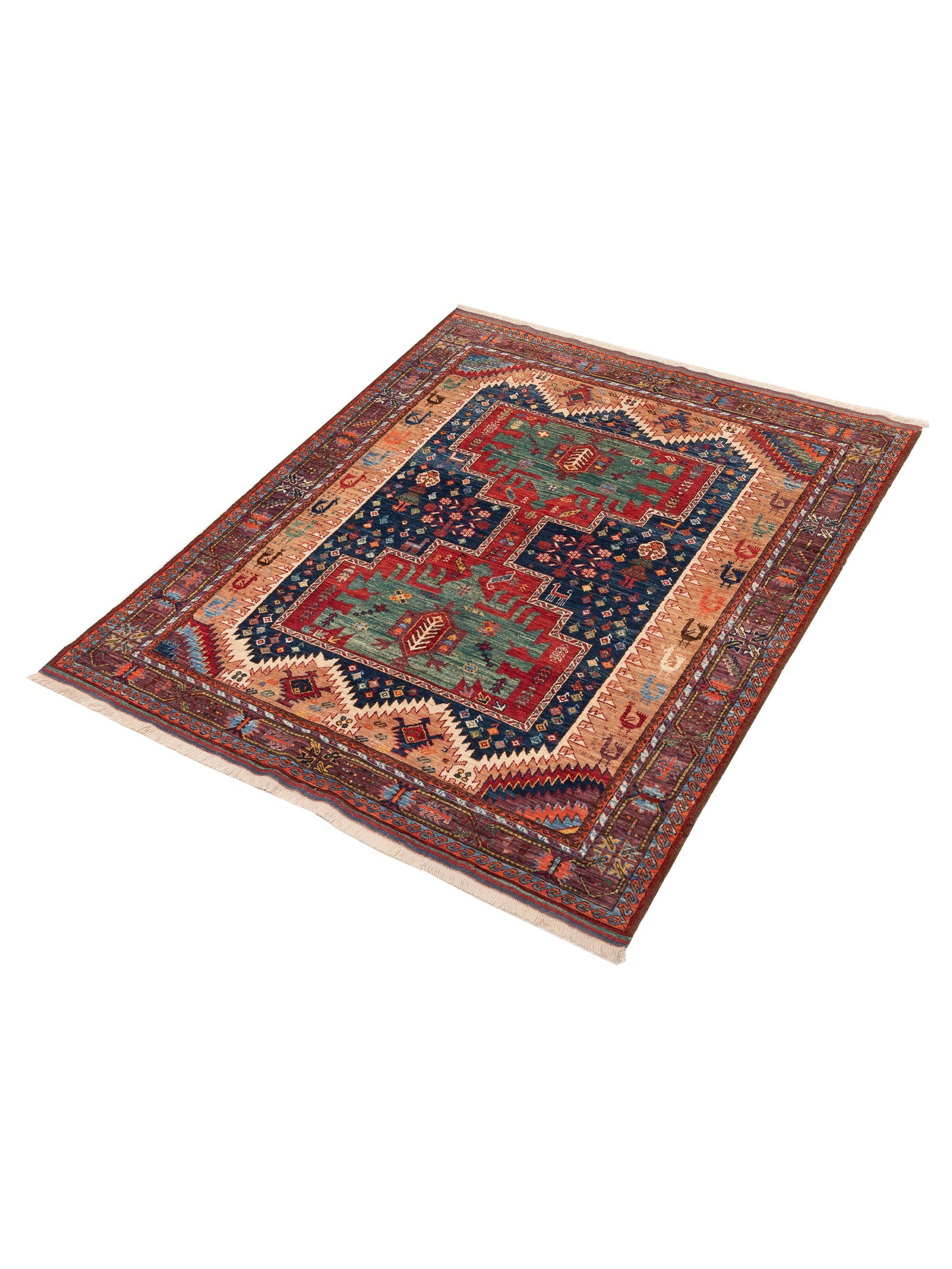 Kars 152386 Multi Multi 6.1x7.3 Hand Knotted Rug