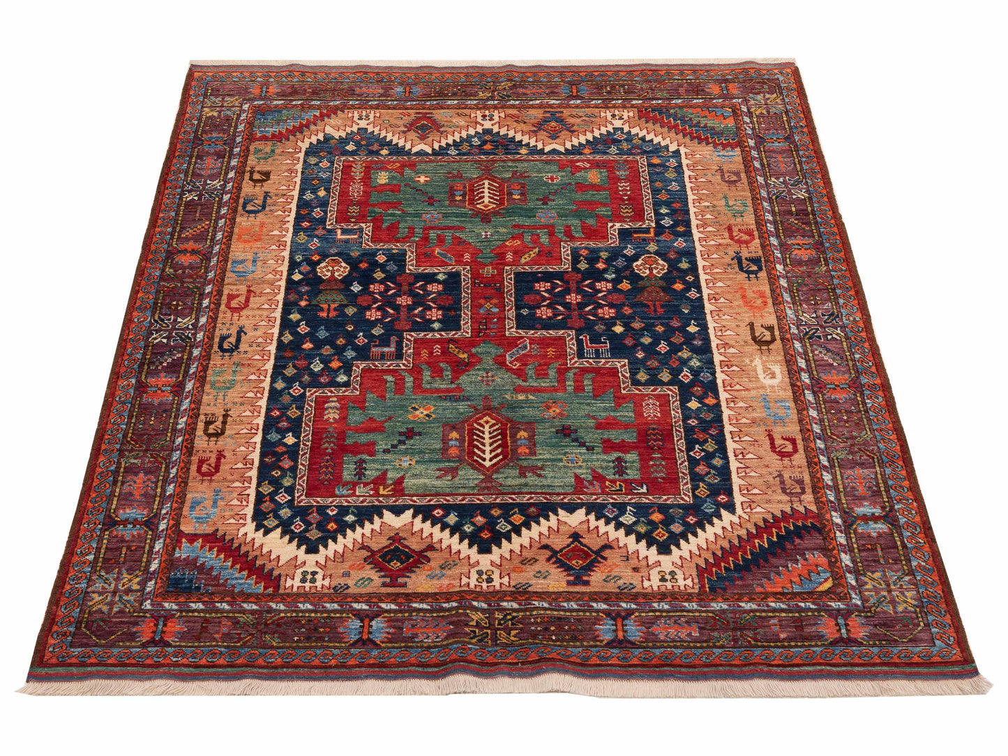 Kars 152386 Multi Multi 6.1x7.3 Hand Knotted Rug