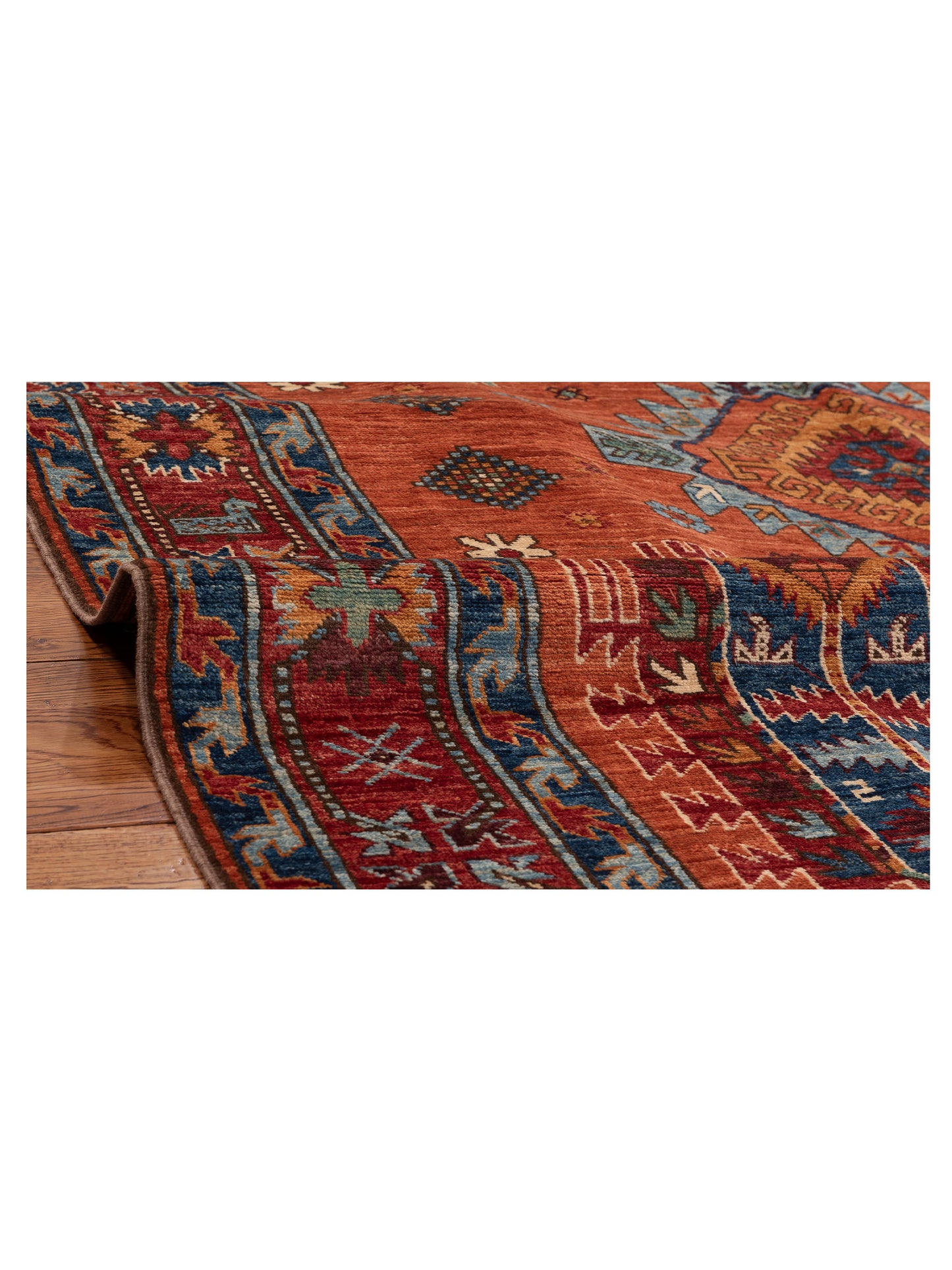 Sultan 152387 Orange Red 5.9x8.2 Hand Knotted Rug
