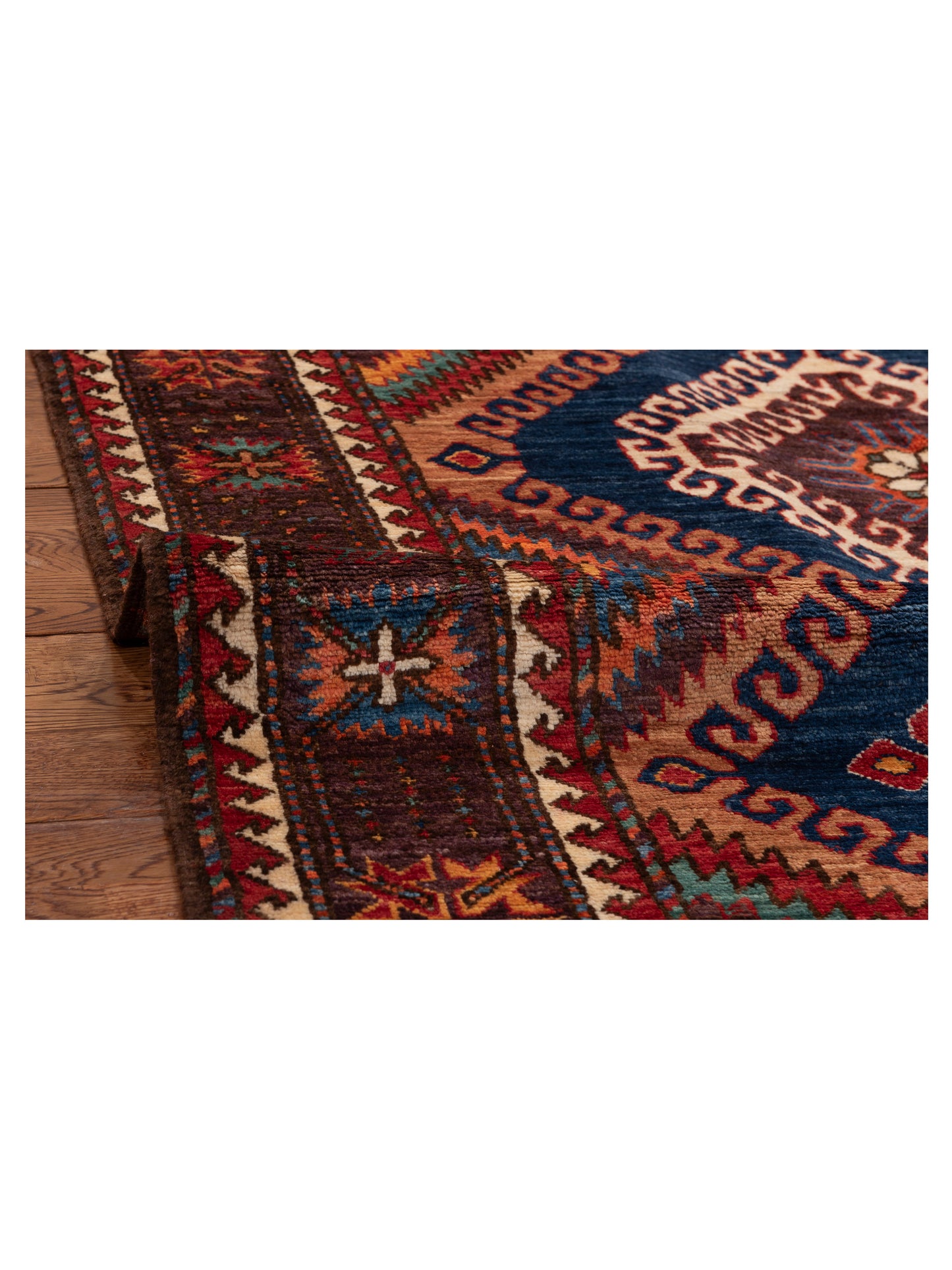 Sultan 152389 Blue Red 4.6x6 Hand Knotted Rug