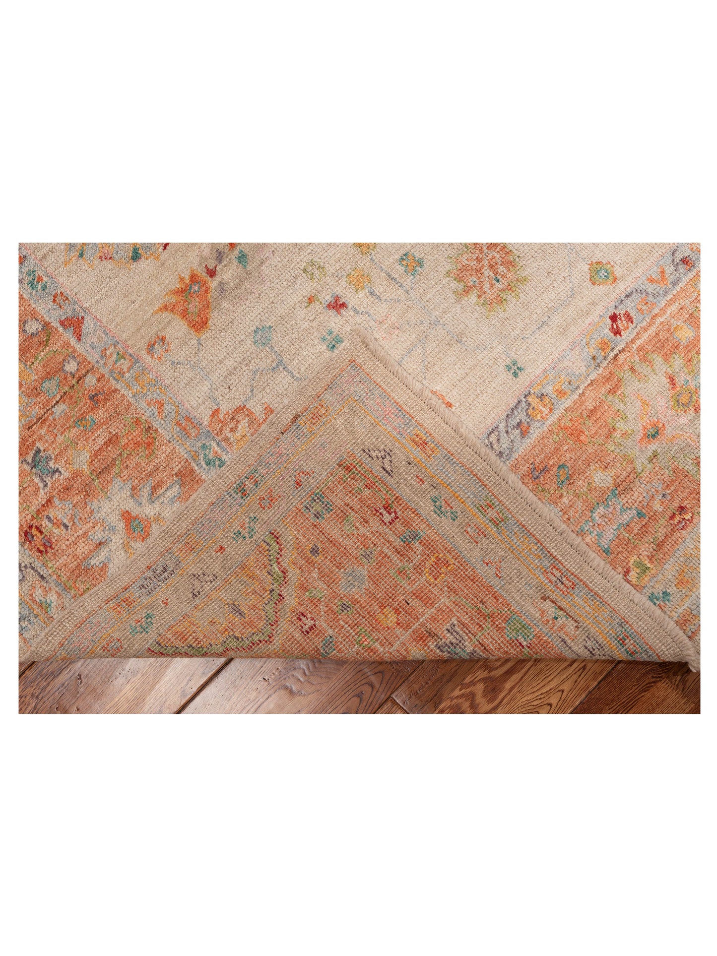 Angora Oushak 152414 Beige Orange 8x10.5 Hand Knotted Rug