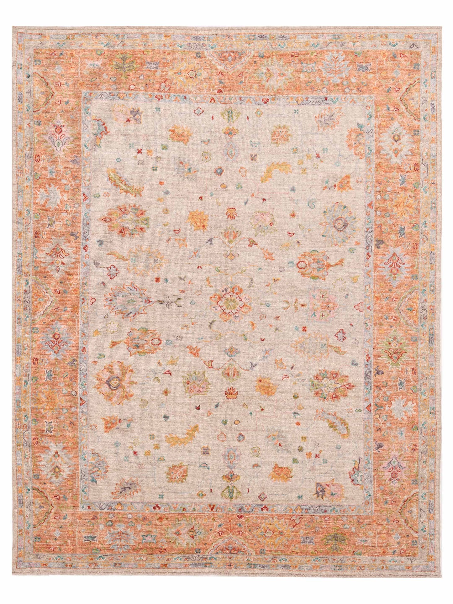 Anadol Angora Oushak Beige Orange Traditional