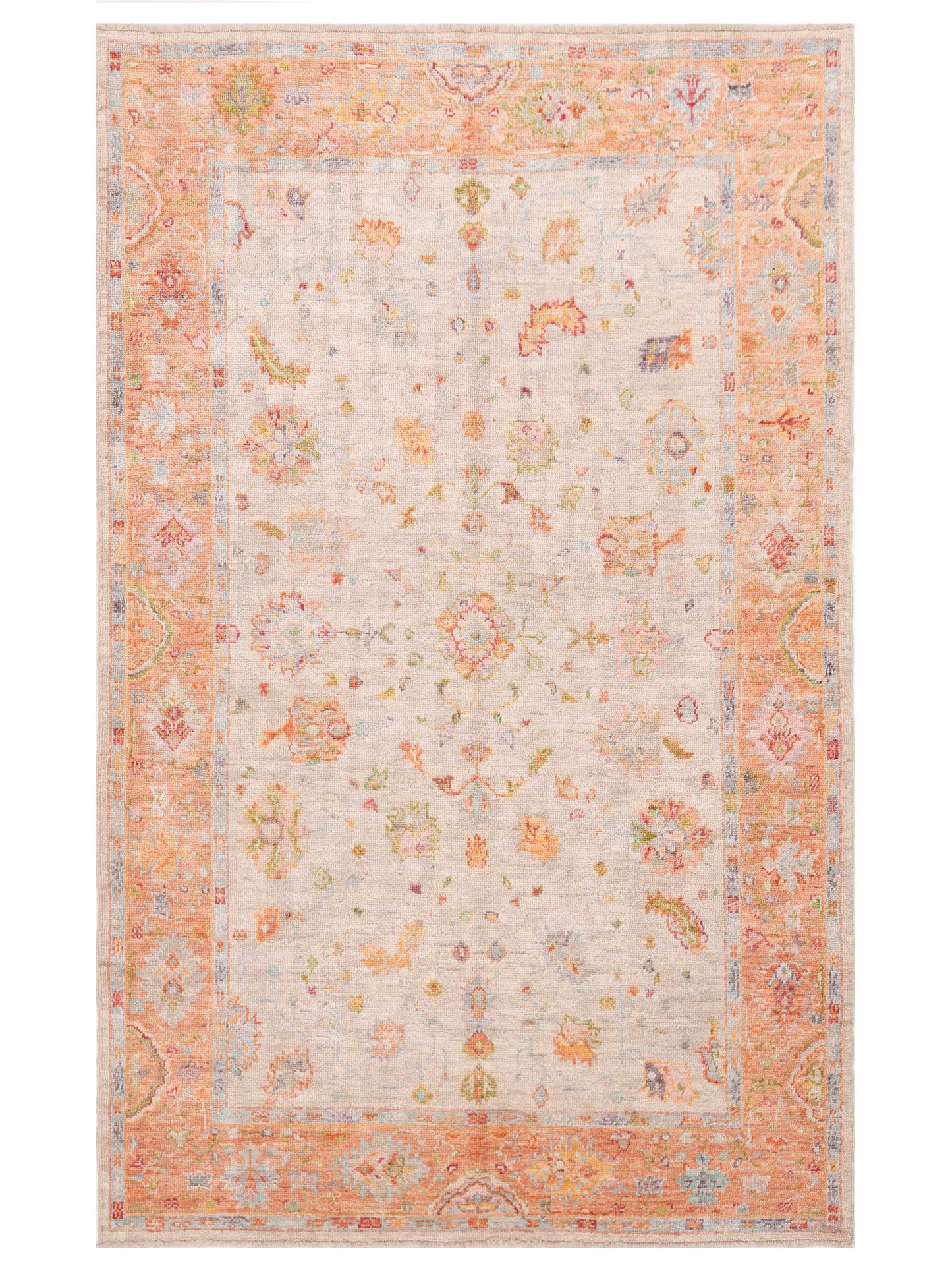 Anadol Angora Oushak Beige Orange Traditional