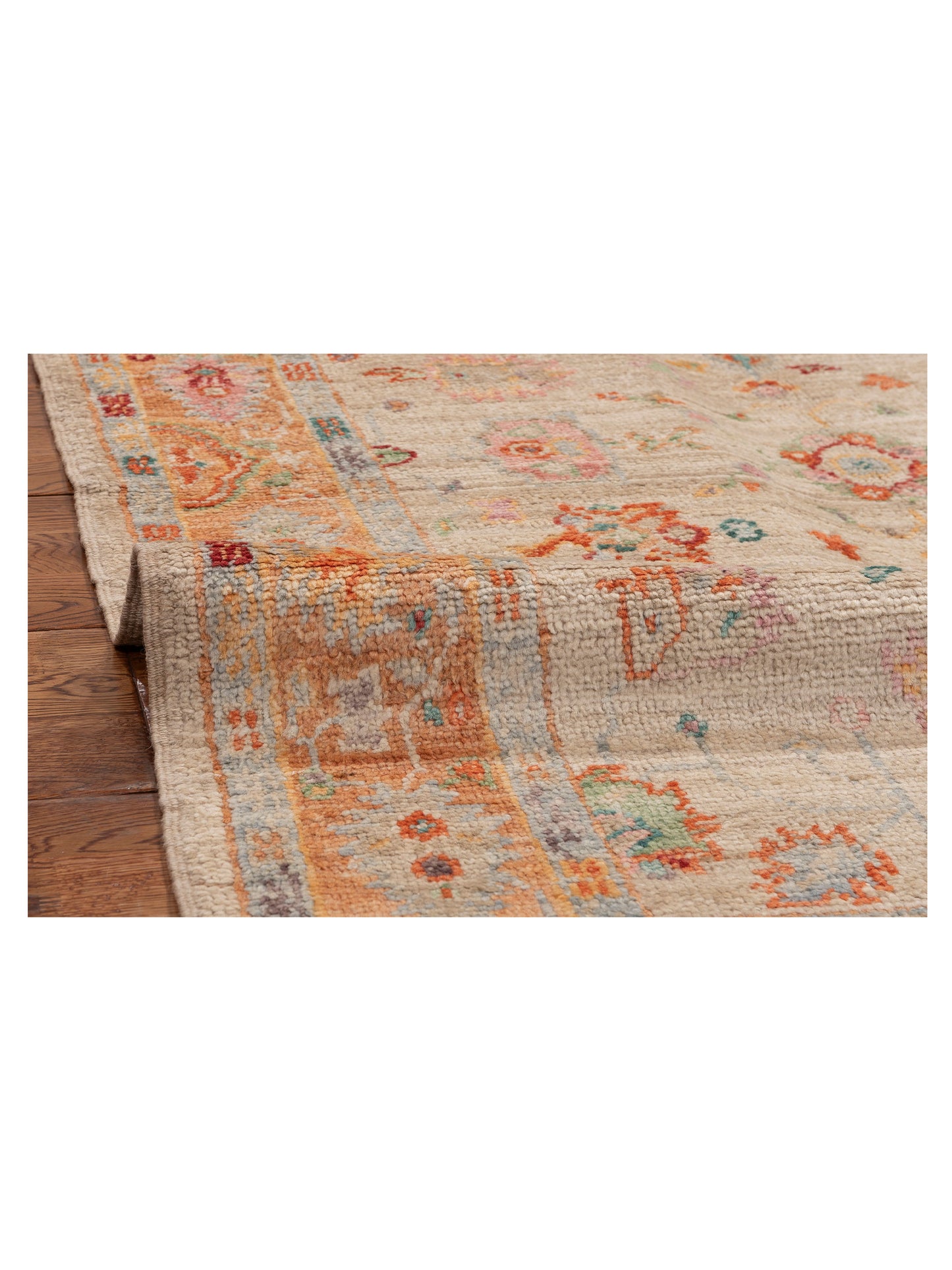 Angora Oushak 152443 Beige Orange 3.11x5.9 Hand Knotted Rug
