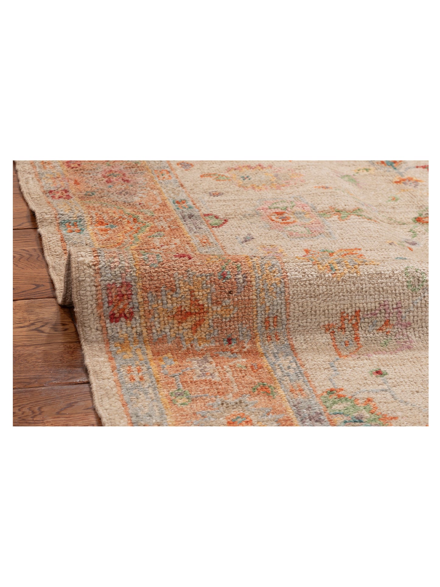 Angora Oushak 152444 Beige Orange 3.11x6.1 Hand Knotted Rug