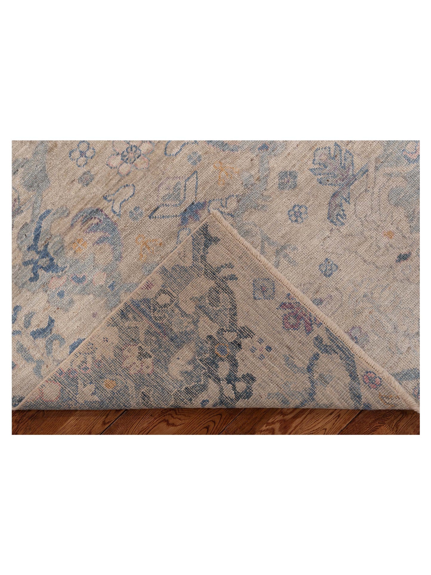 Angora Oushak 152452 Silver Silver 8.2x9.5 Hand Knotted Rug
