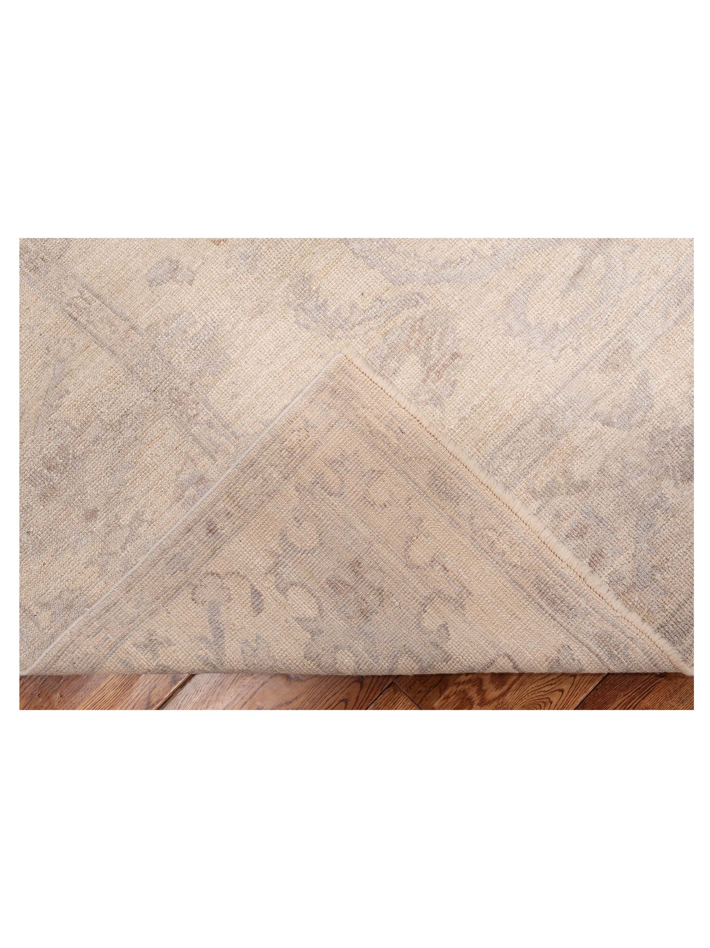 Angora Oushak 152455 Beige Beige 8.10x10.2 Hand Knotted Rug