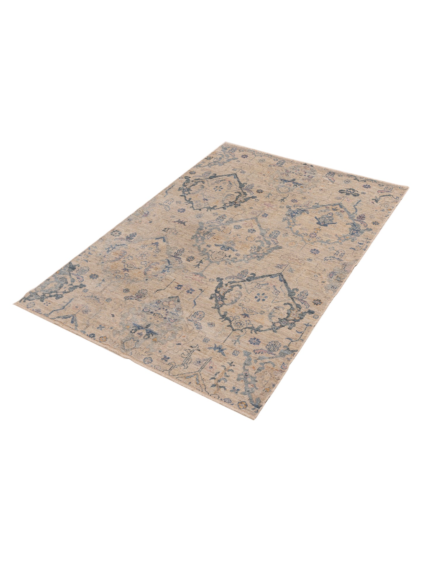 Angora Oushak 152462 Gray Gray 5.9x8.4 Hand Knotted Rug