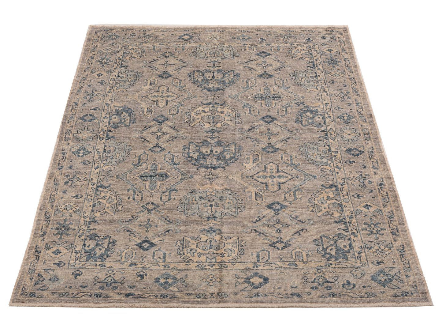 Angora Oushak 152463 Gray Gray 5.11x8.3 Hand Knotted Rug