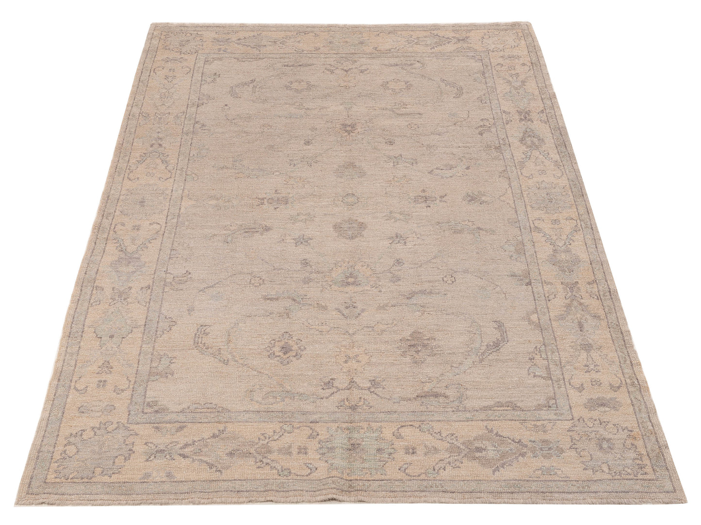 Angora Oushak 152464 Gray Gold 5.10x9 Hand Knotted Rug