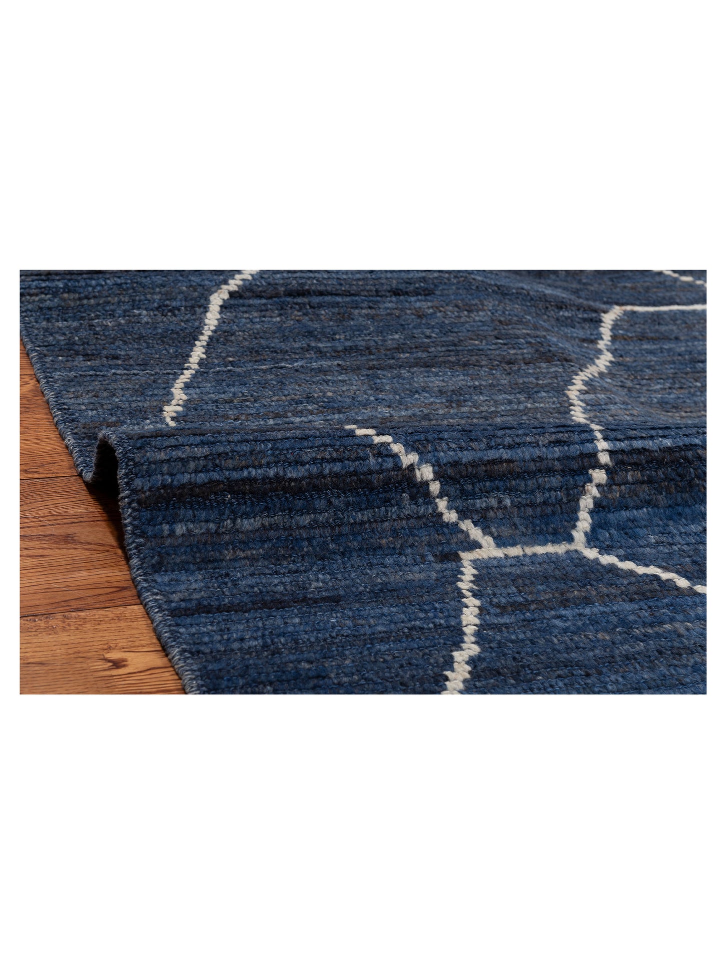 Berber Efes Blue Blue 8.3x9.5 Hand Knotted Rug