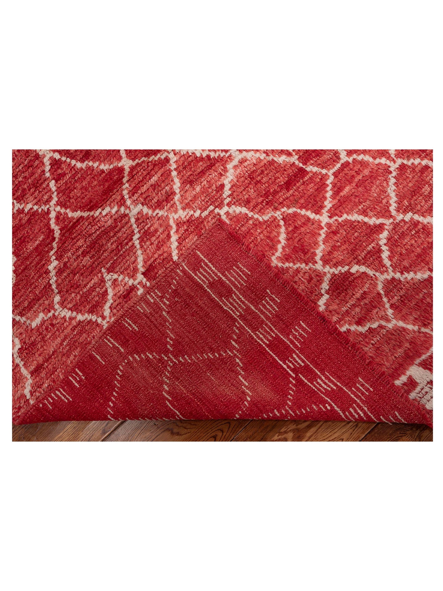 Berber Aspendos Red Red 8.5x9.7 Hand Knotted Rug