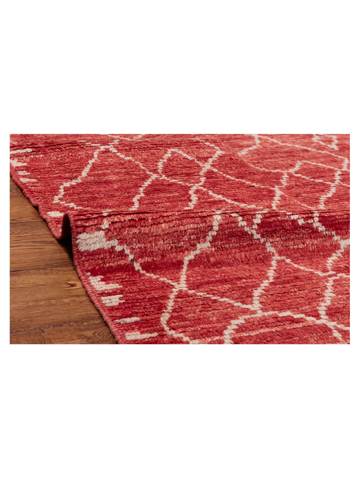 Berber Aspendos Red Red 8.5x9.7 Hand Knotted Rug