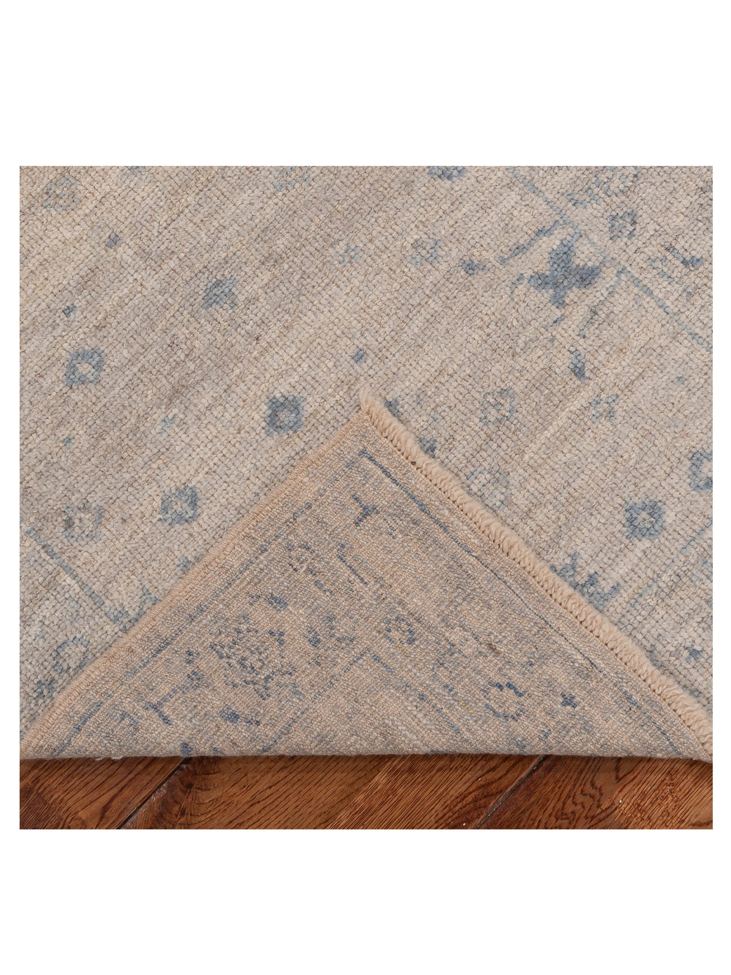 Angora Oushak 152489 Silver Gray 2.6x12.11 Hand Knotted Rug