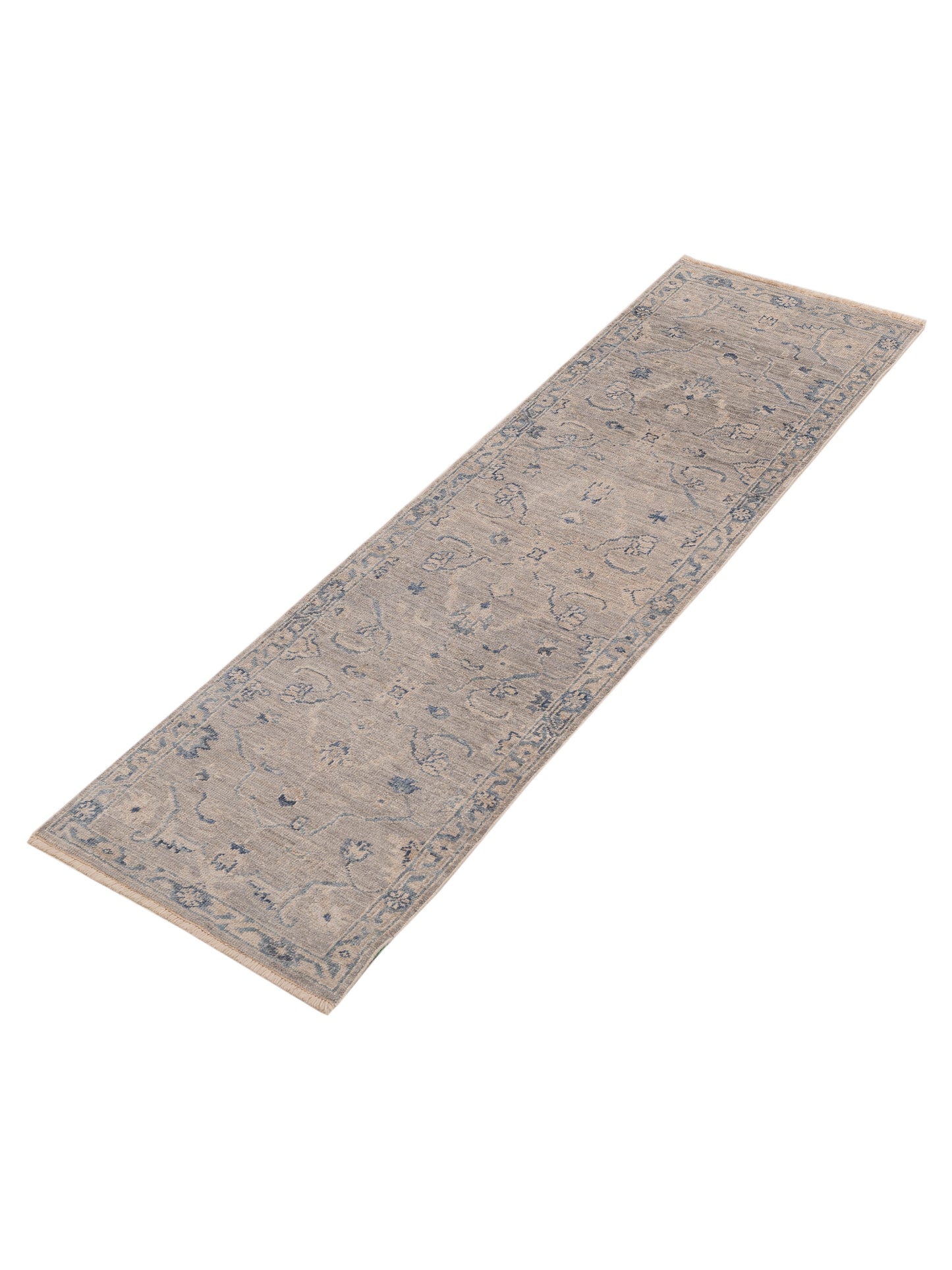 Angora Oushak 152499 Gray Gray 2.7x9 Hand Knotted Rug