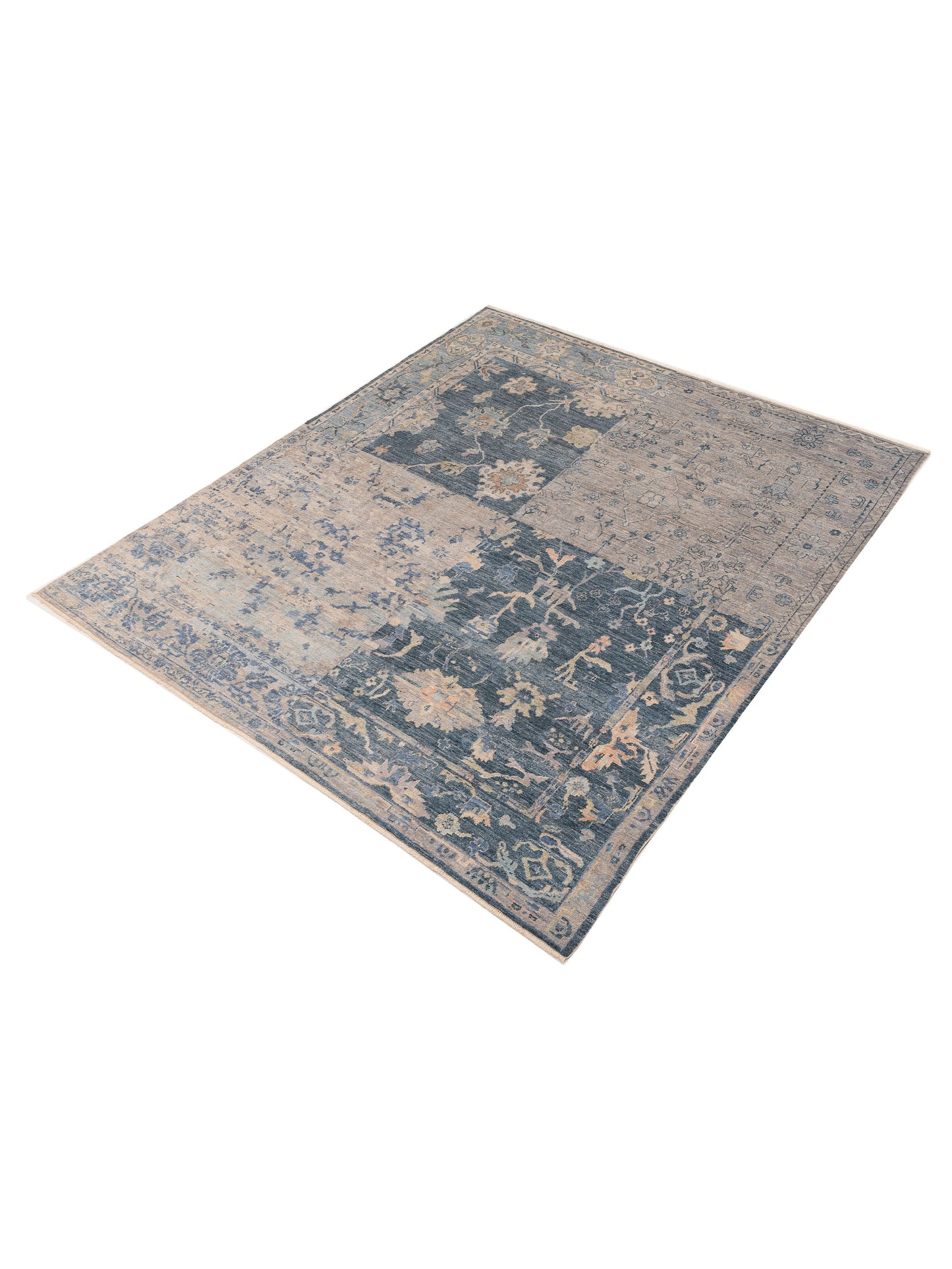 Angora Oushak 152555 Blue Gray 8.3x9.7 Hand Knotted Rug