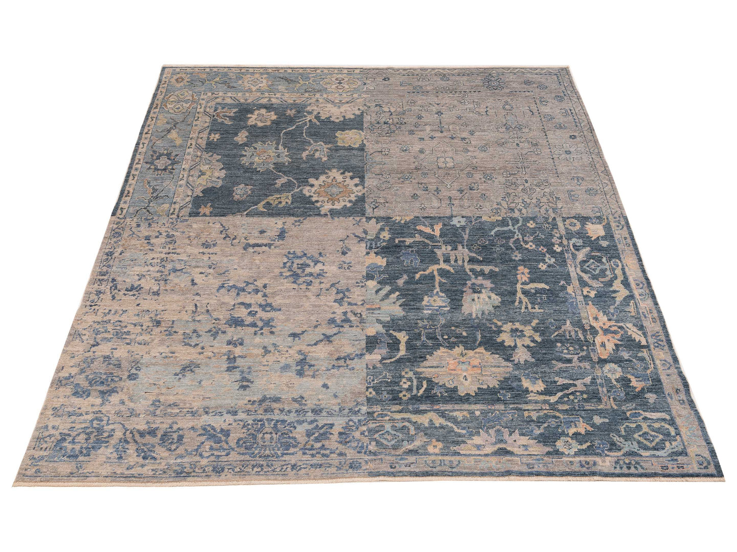 Angora Oushak 152555 Blue Gray 8.3x9.7 Hand Knotted Rug