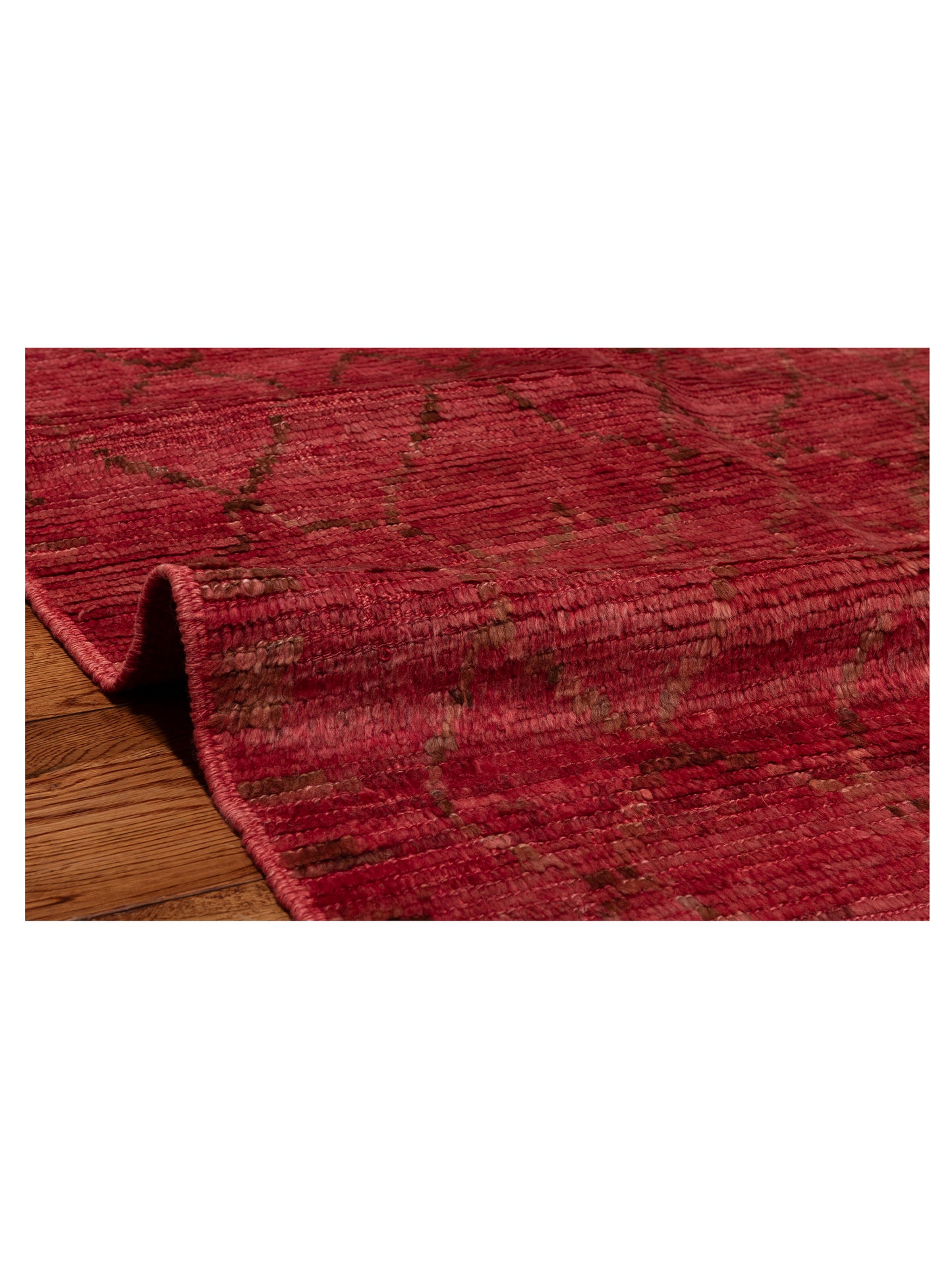 Berber Aspendos Red Red 9.3x11.7 Hand Knotted Rug
