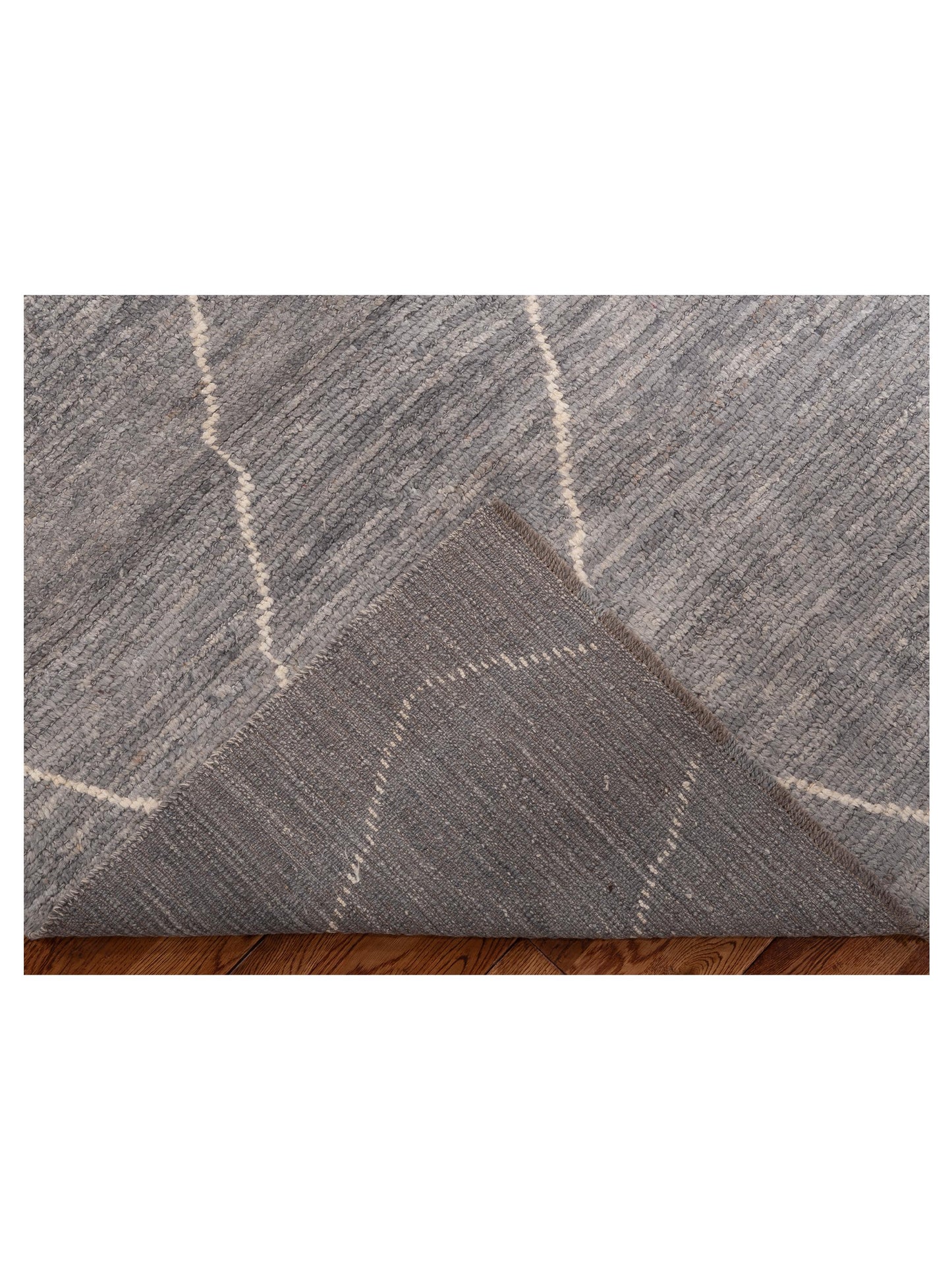Berber Efes Gray Ivory 6.9x9.9 Hand Knotted Rug