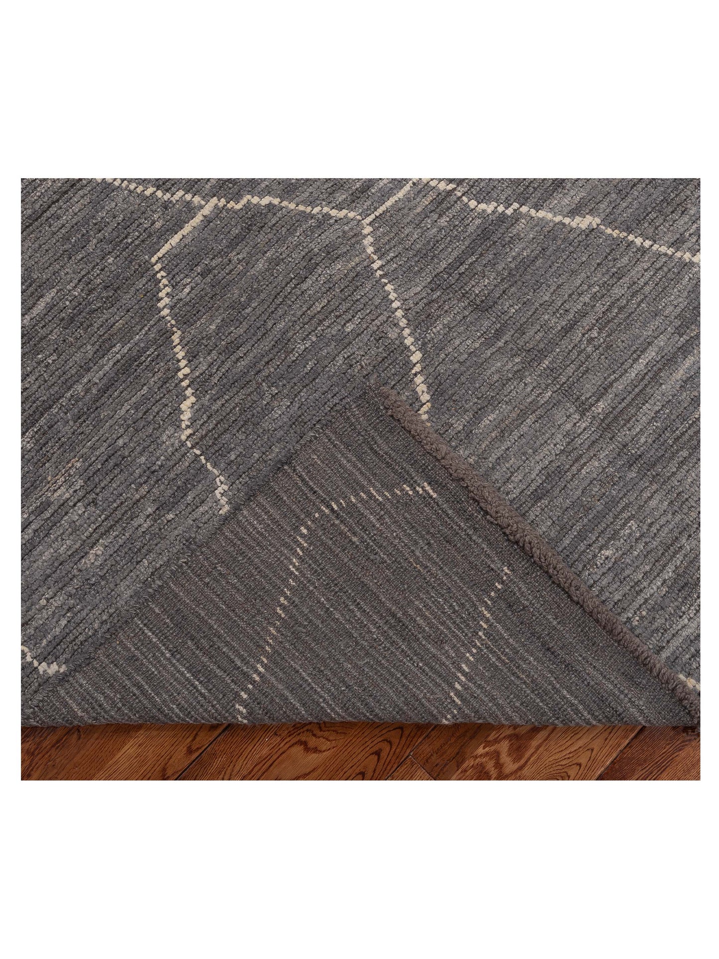 Berber Efes Gray Ivory 5.8x8.3 Hand Knotted Rug