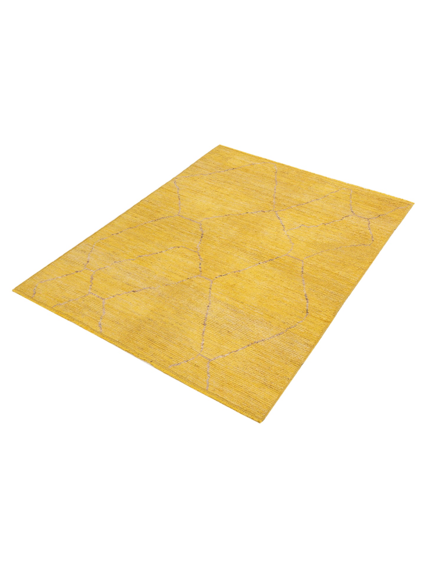 Berber Efes Yellow Brown 5.9x7.4 Hand Knotted Rug