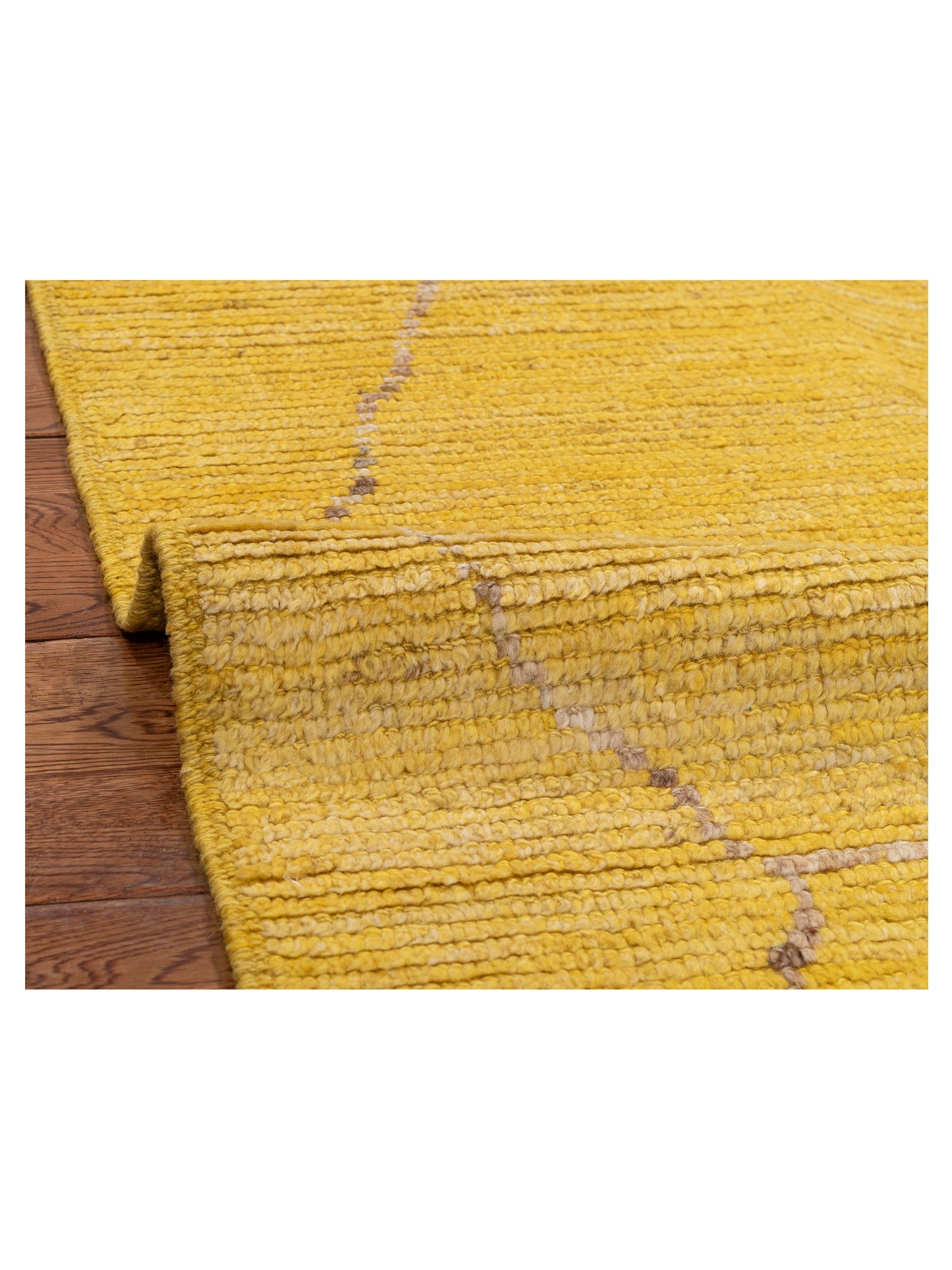 Berber Efes Yellow Brown 5.9x7.4 Hand Knotted Rug