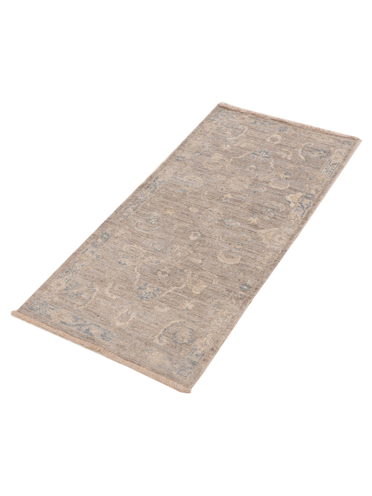 Angora Oushak 152639 Gray Gray 2.8x6.1 Hand Knotted Rug