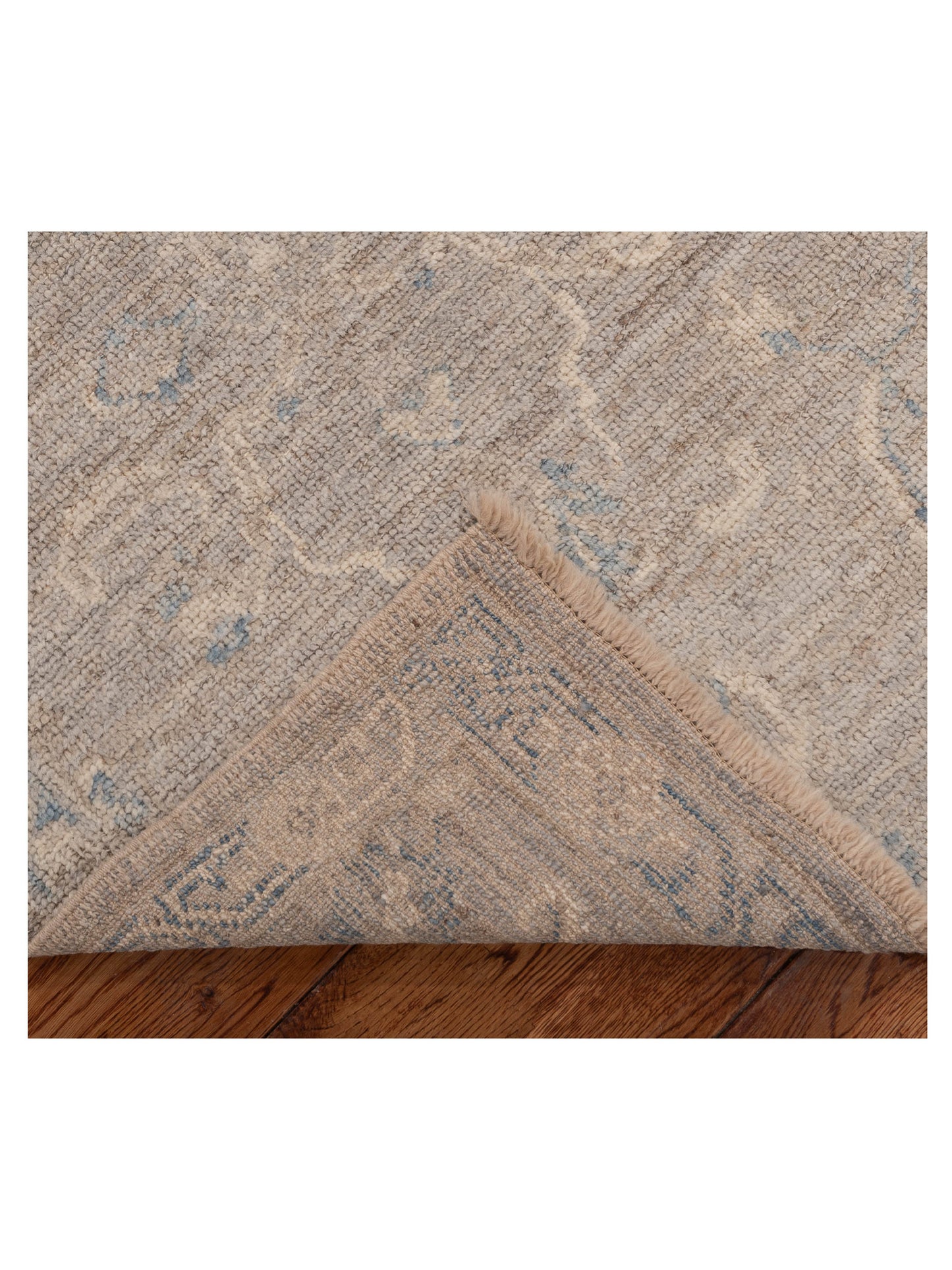 Angora Oushak 152639 Gray Gray 2.8x6.1 Hand Knotted Rug