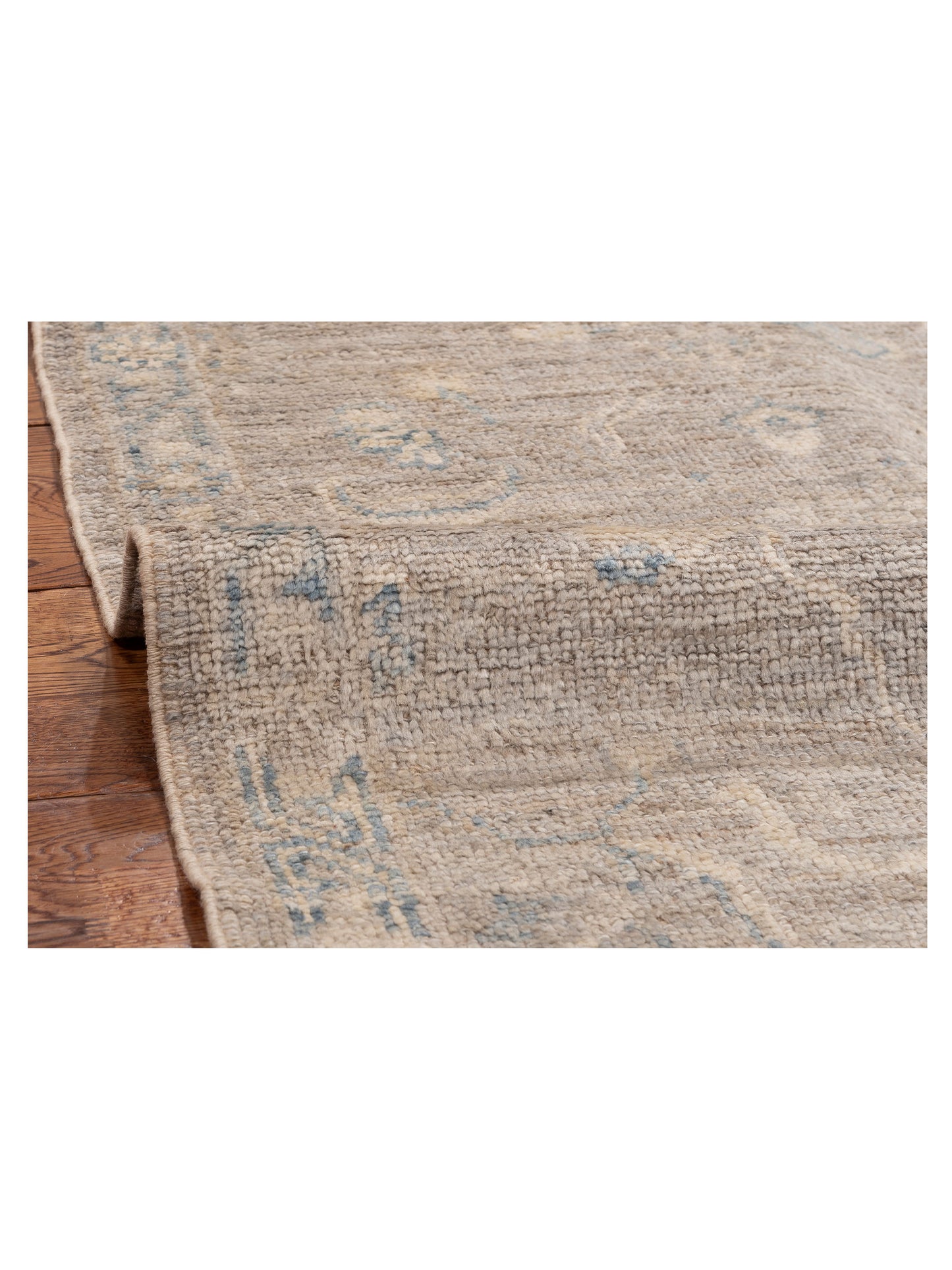 Angora Oushak 152639 Gray Gray 2.8x6.1 Hand Knotted Rug