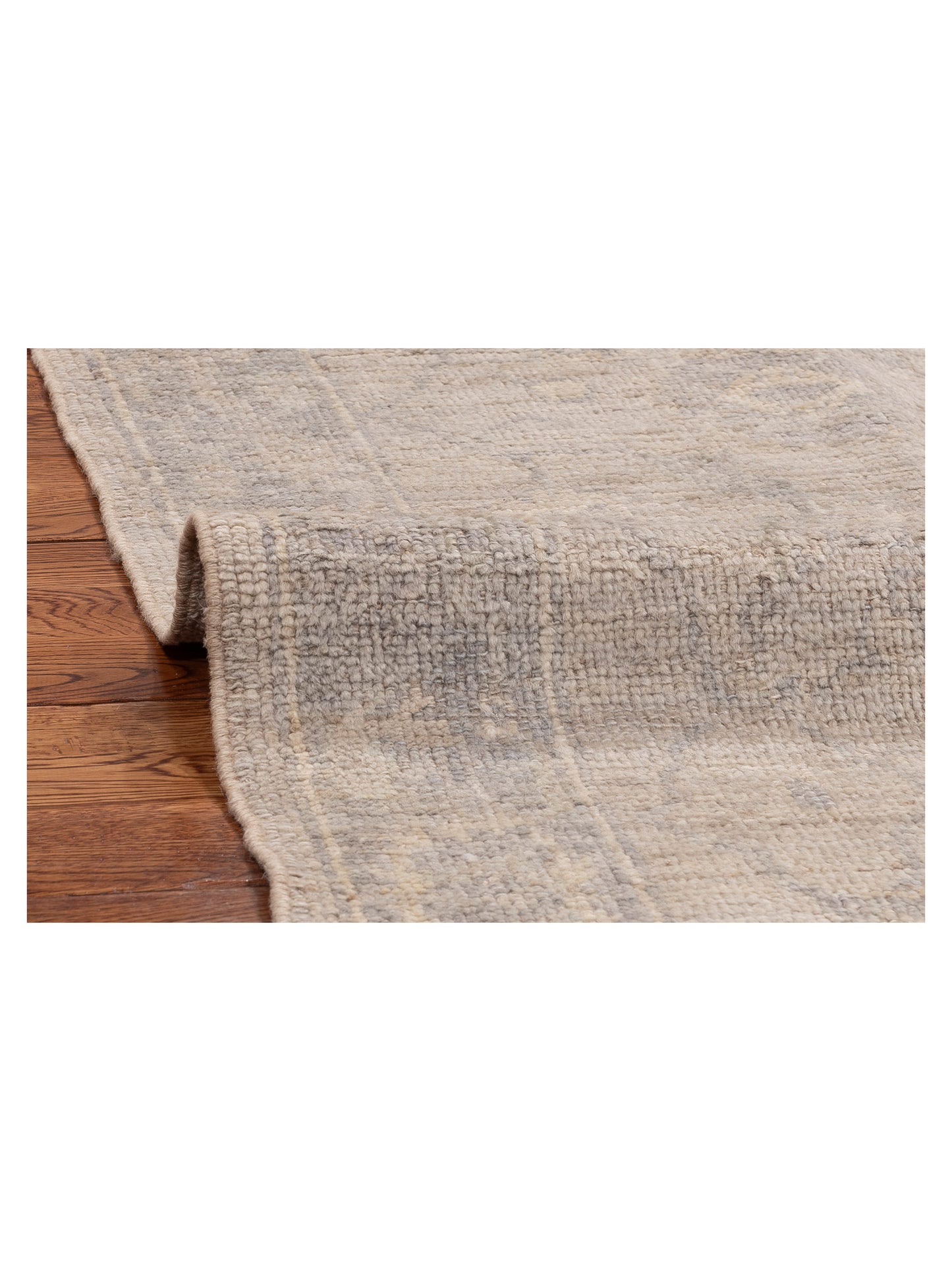 Angora Oushak 152645 Gray Gray 2.7x13.6 Hand Knotted Rug