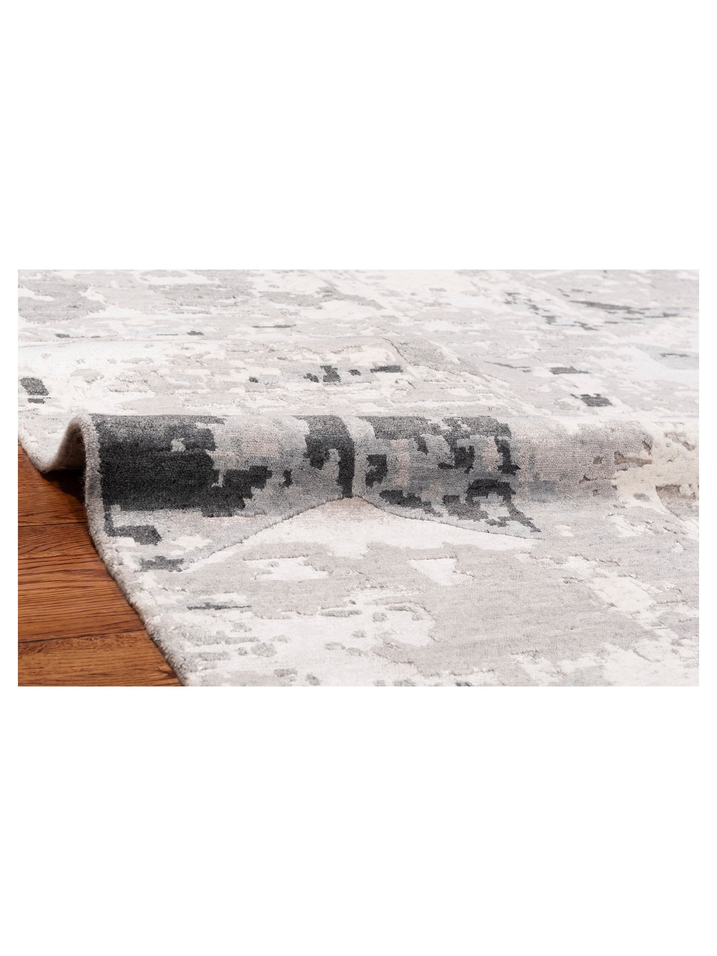 Tibetino 152705 Ivory Gray 8.1x10 Hand Knotted Rug