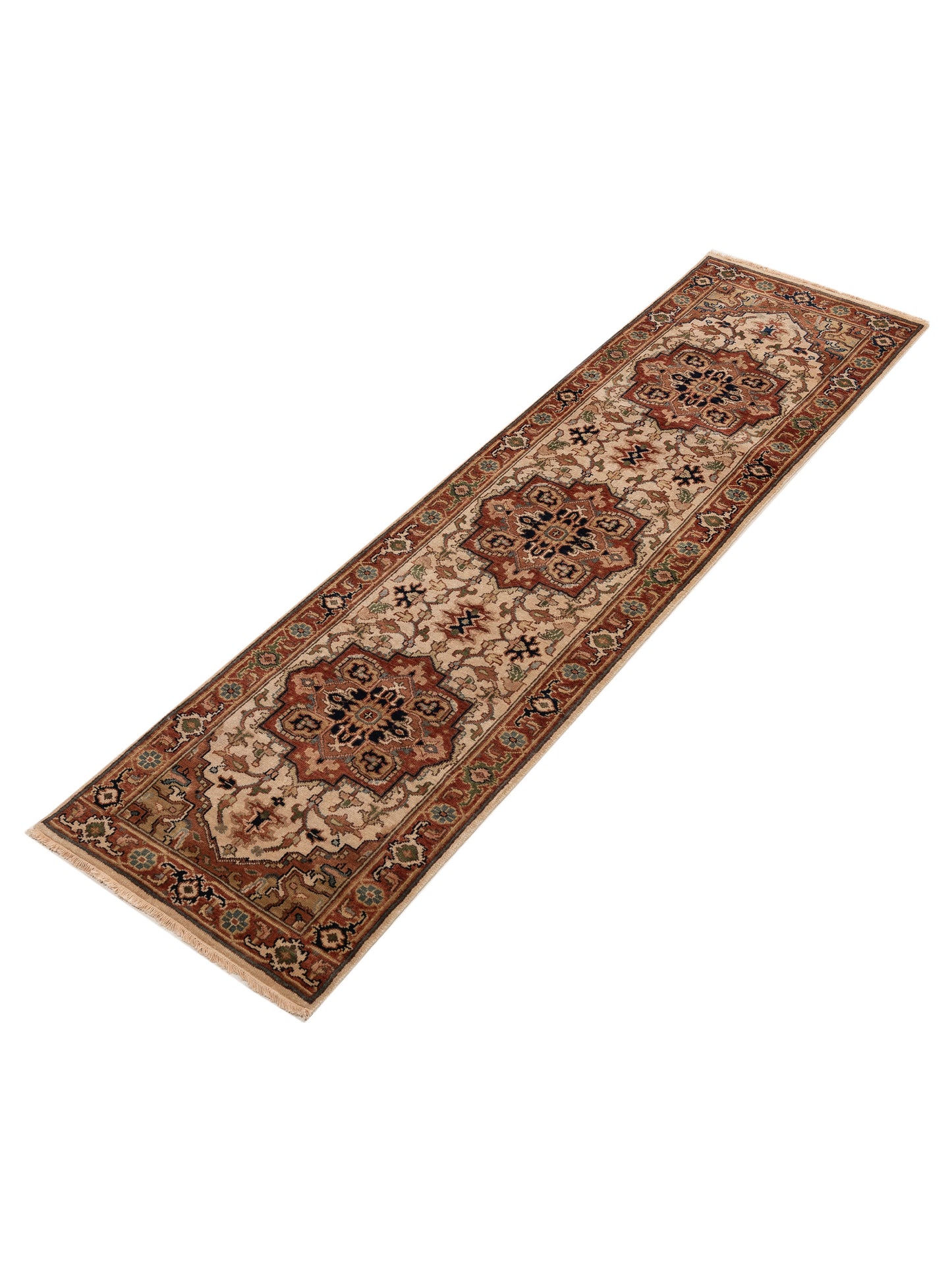 Royal 152731 Ivory Rust 2.6x9.6 Hand Knotted Rug