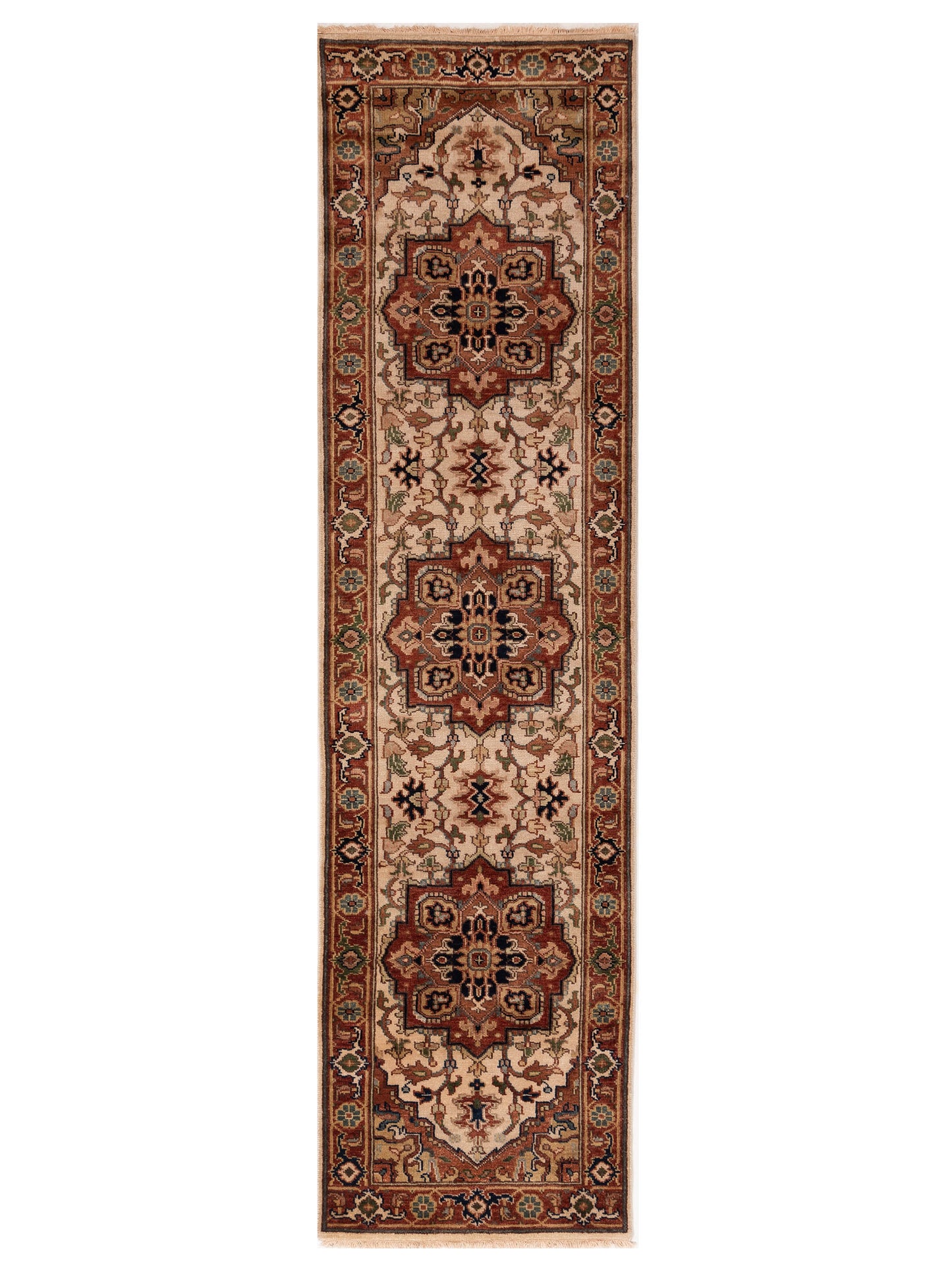 Rajpur Royal Ivory Rust Traditional