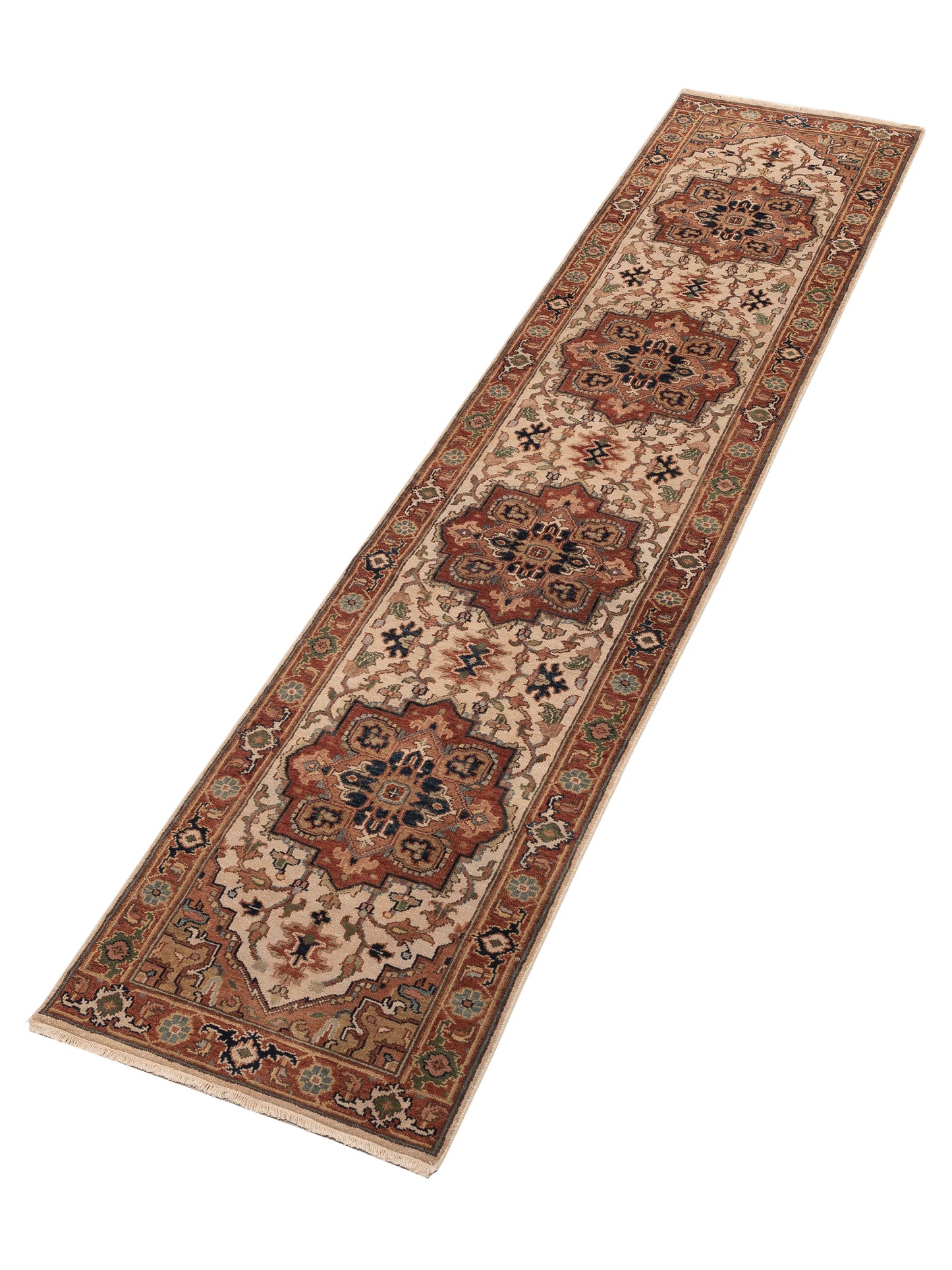 Royal 152732 Ivory Rust 2.7x11.10 Hand Knotted Rug