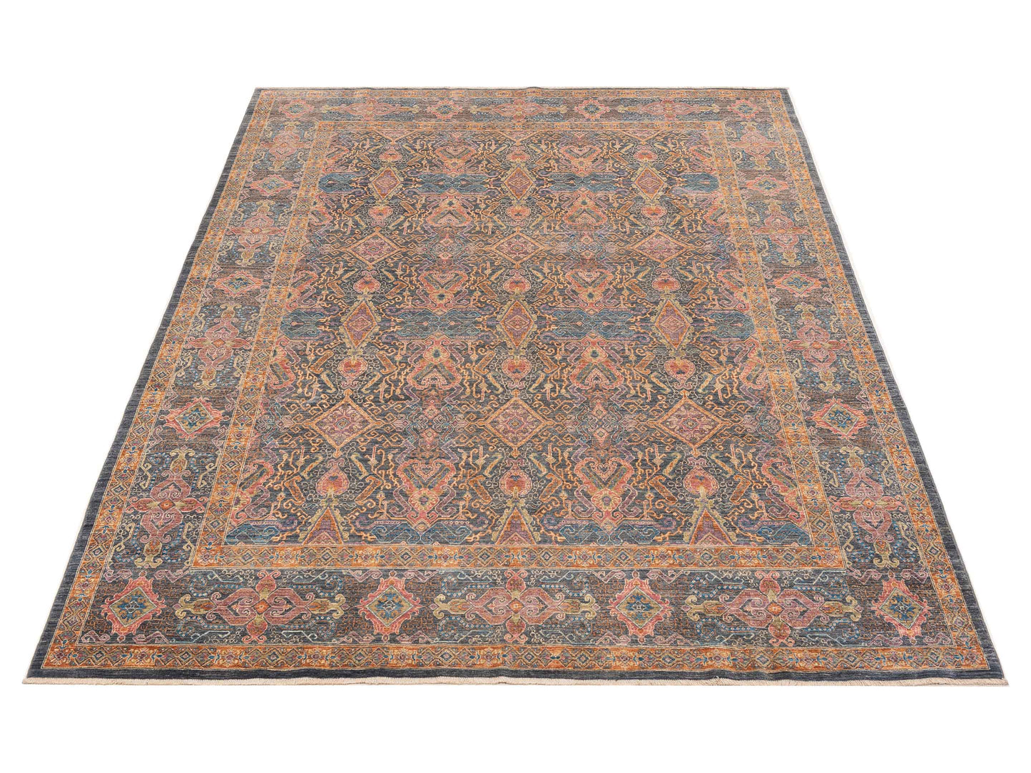 Akcha 152764 Gray Gray 8.2x10.5 Hand Knotted Rug