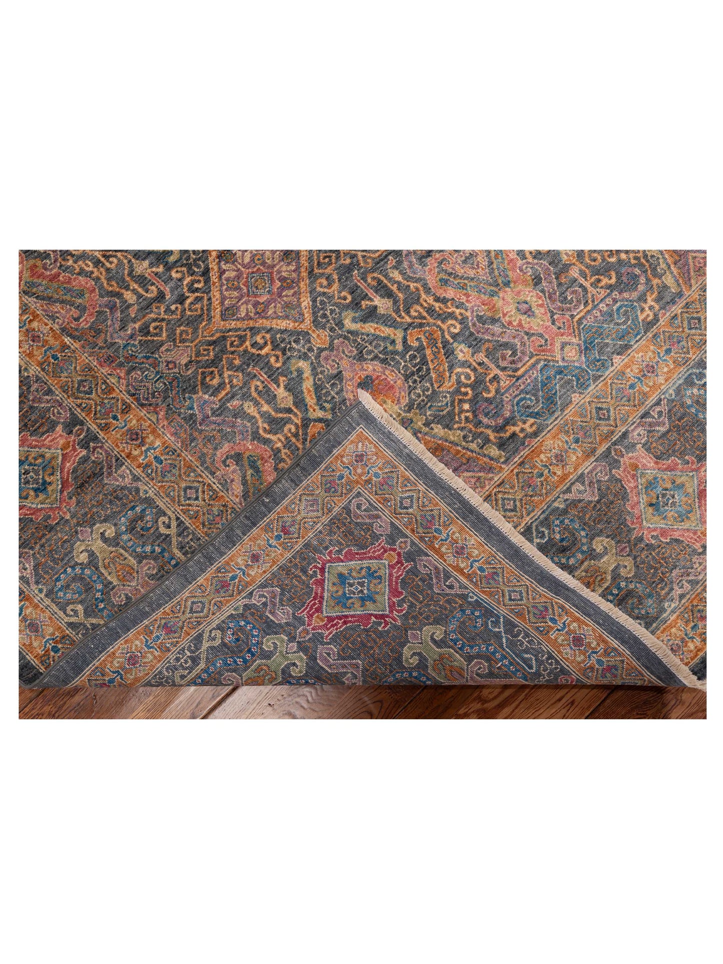 Akcha 152764 Gray Gray 8.2x10.5 Hand Knotted Rug