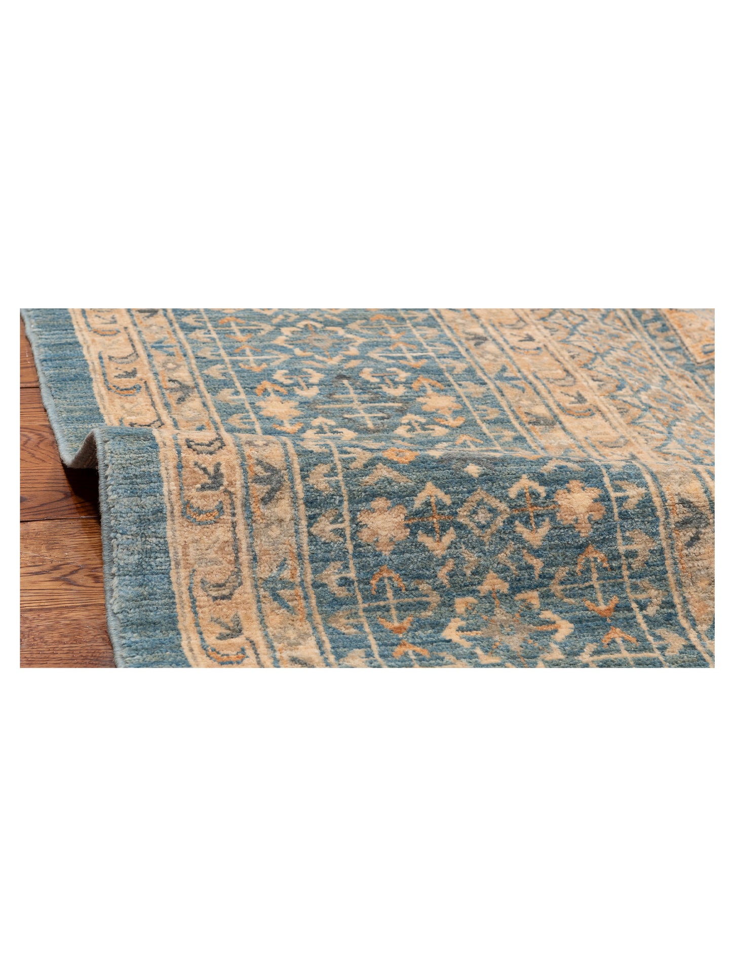 Mamluk 152777 Blue Blue 8.2x12 Hand Knotted Rug
