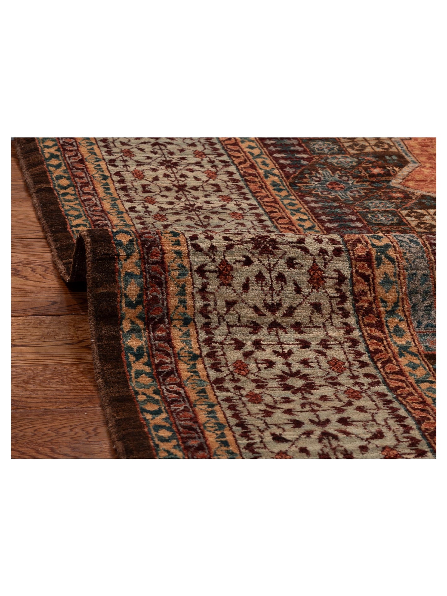 Mamluk 152780 Brown Silver 5.6x7.11 Hand Knotted Rug