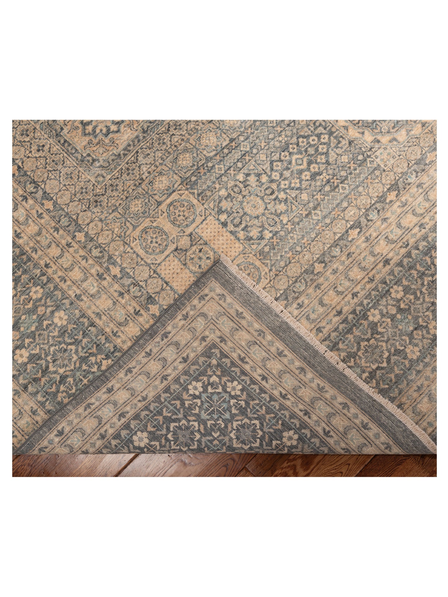 Mamluk 152781 Gray Gray 8.10x11.9 Hand Knotted Rug