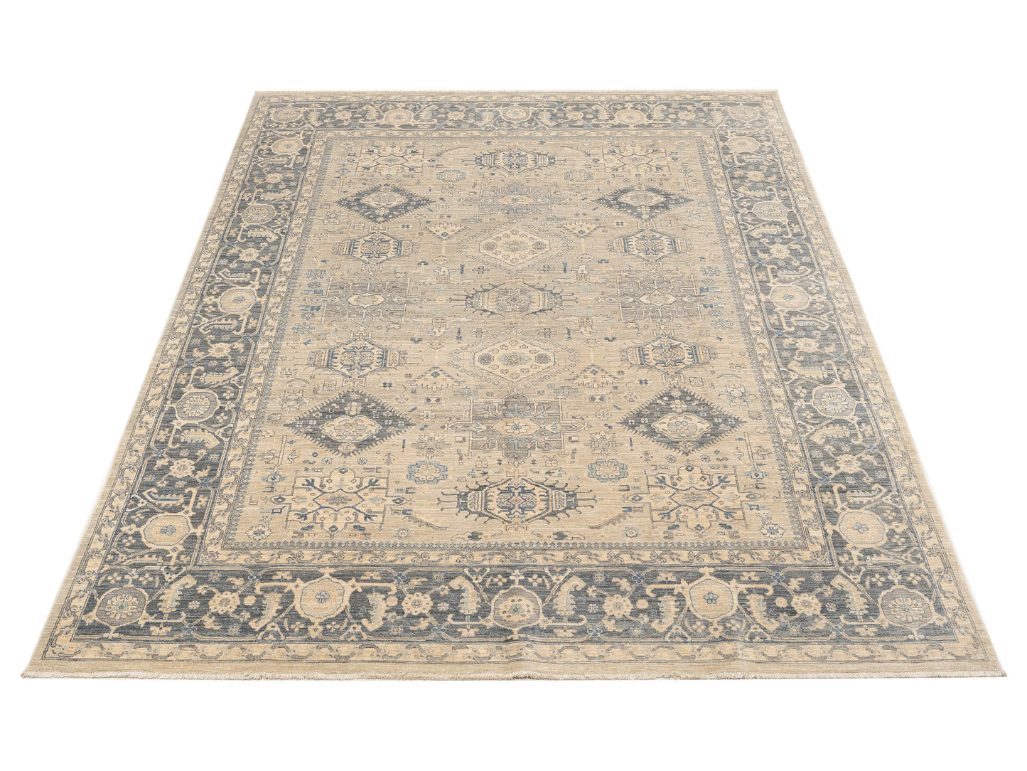 Mamluk 152784 Silver Gray 8.3x10.4 Hand Knotted Rug