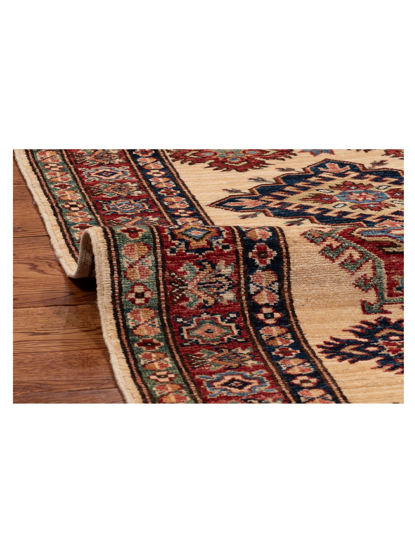 Kars 152846 Ivory Red 2.9x11.8 Hand Knotted Rug
