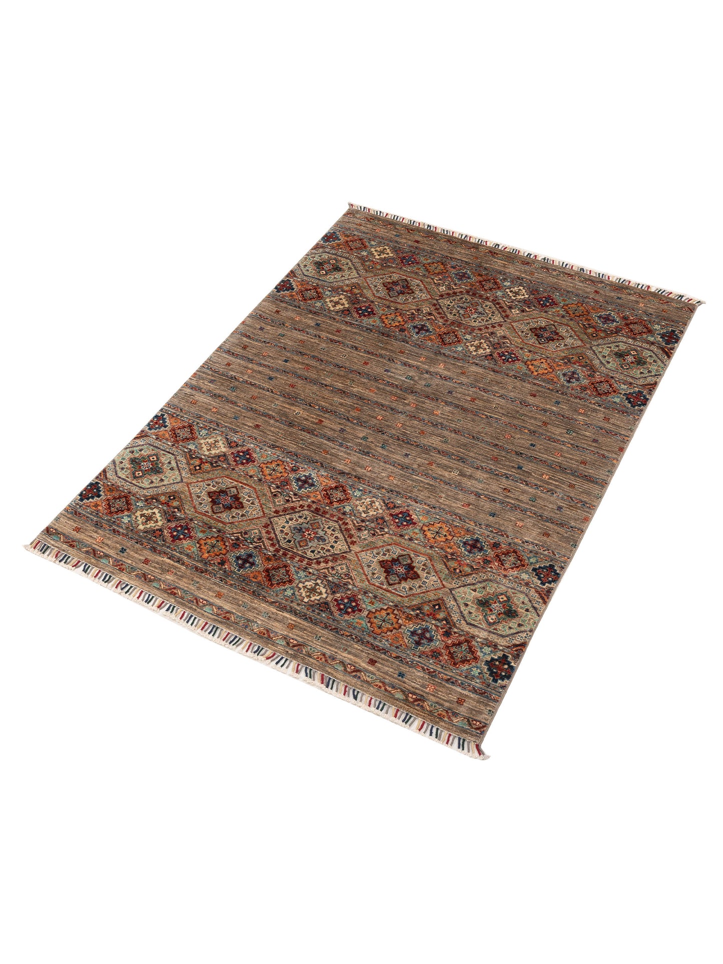 Horosan 152866 Gray Gray 5x6.9 Hand Knotted Rug