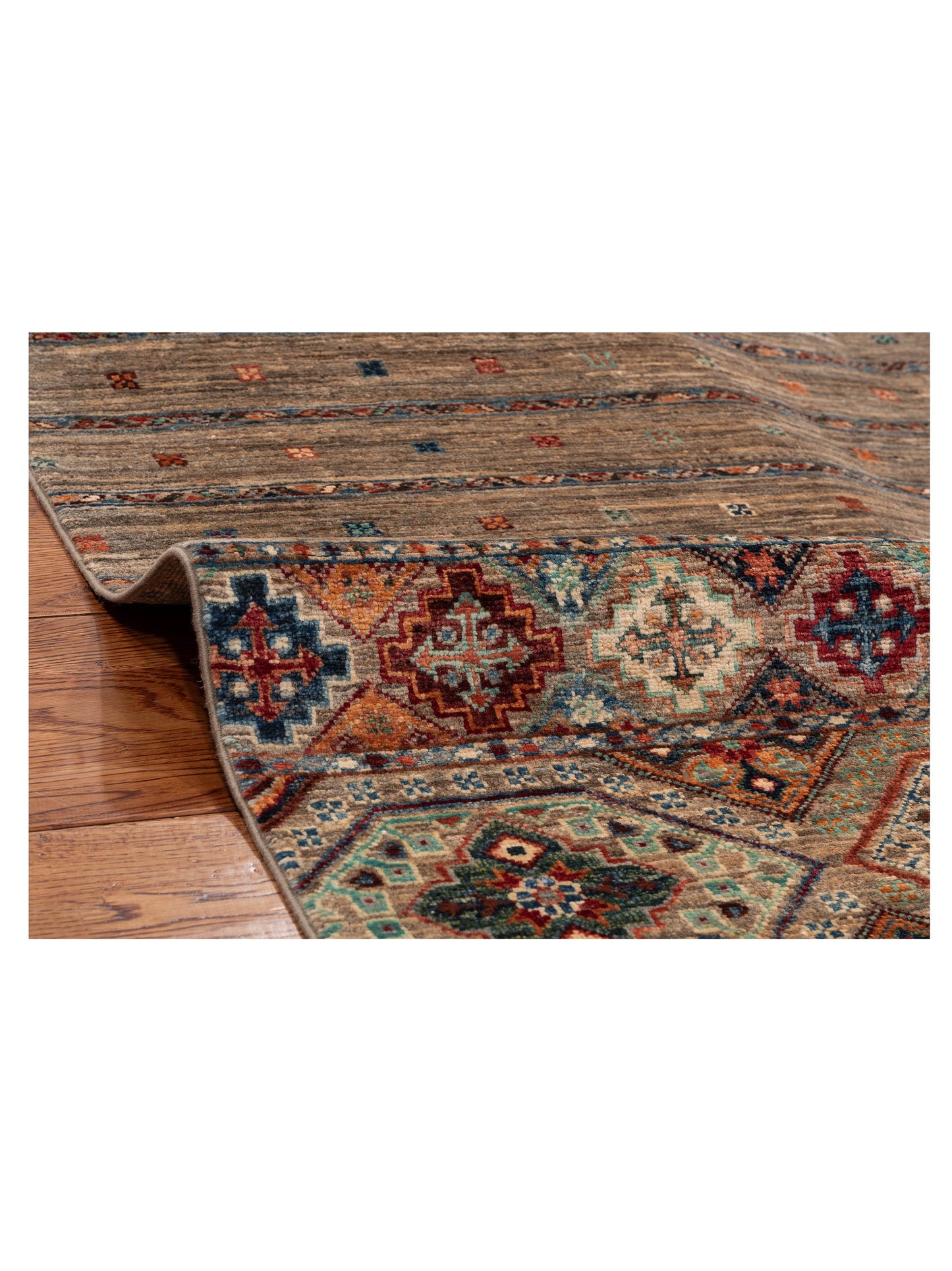 Horosan 152866 Gray Gray 5x6.9 Hand Knotted Rug