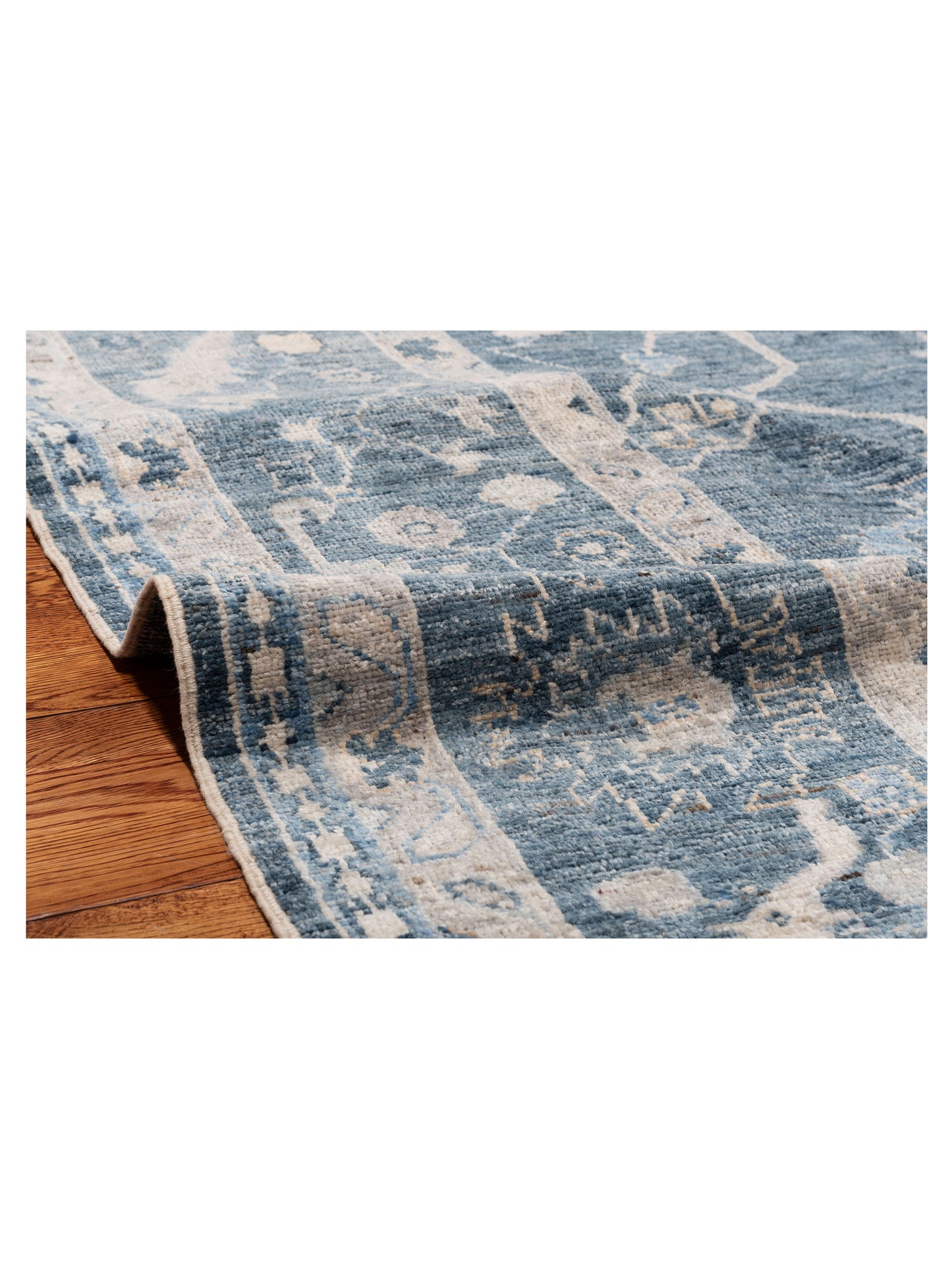 Angora Oushak 152887 Blue Dark Blue 10.2x12.5 Hand Knotted Rug
