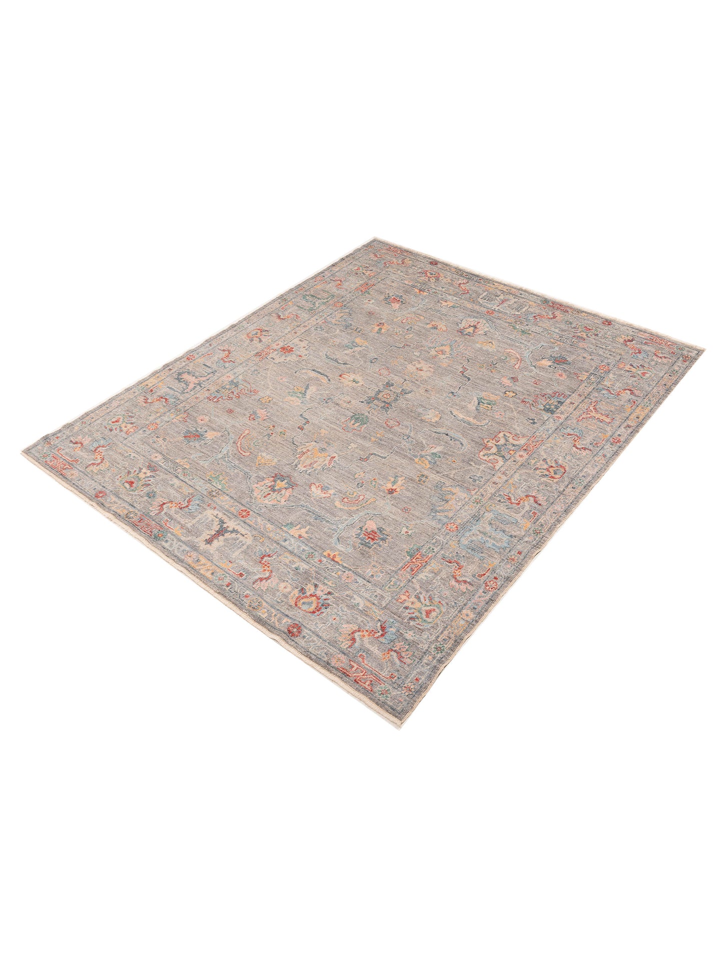 Angora Oushak 152924 Brown Brown 7.9x9.7 Hand Knotted Rug