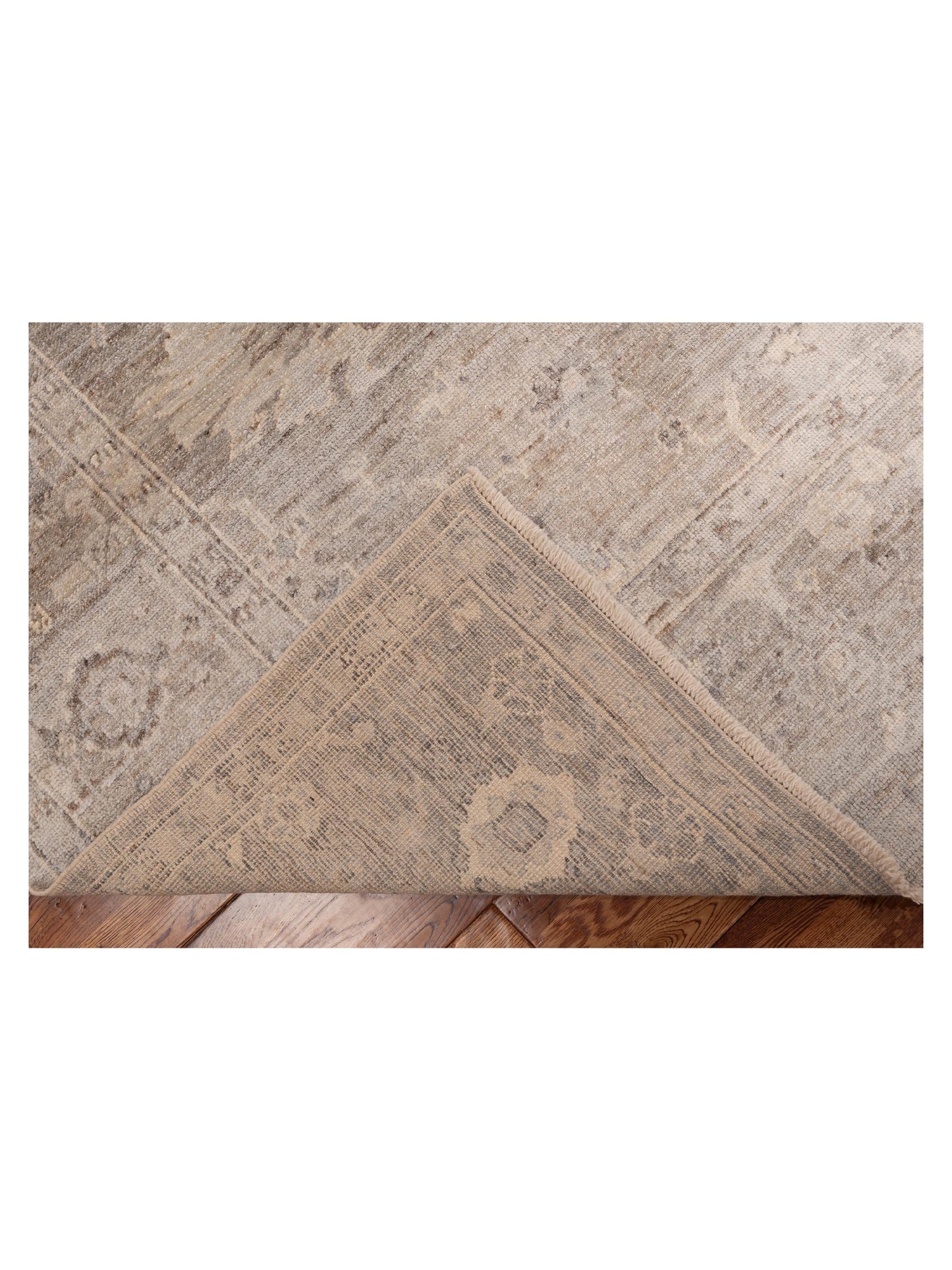 Angora Oushak 152926 Gray Gray 8.9x10.8 Hand Knotted Rug